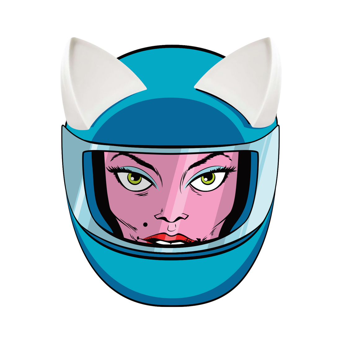 MagNeatOhz: Cat Ears for Helmet White