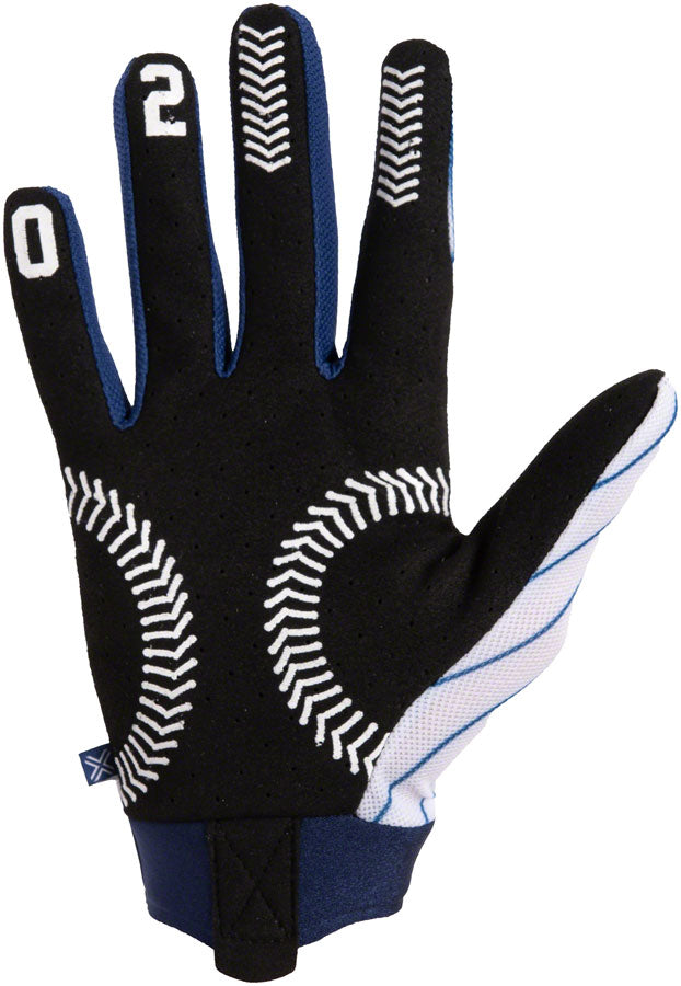 FUSE Omega Gloves - Ballpark Full Finger White/Blue Large