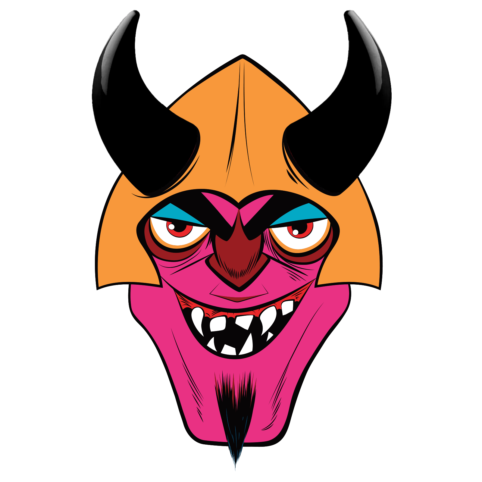 MagNeatOhz: Large Black Devil Horns for Helmet