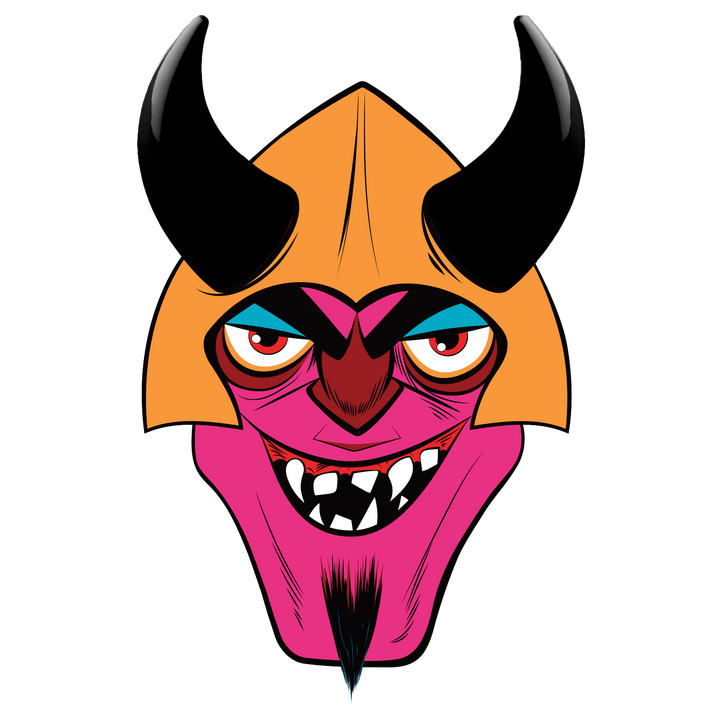 MagNeatOhz: Large Black Devil Horns for Helmet