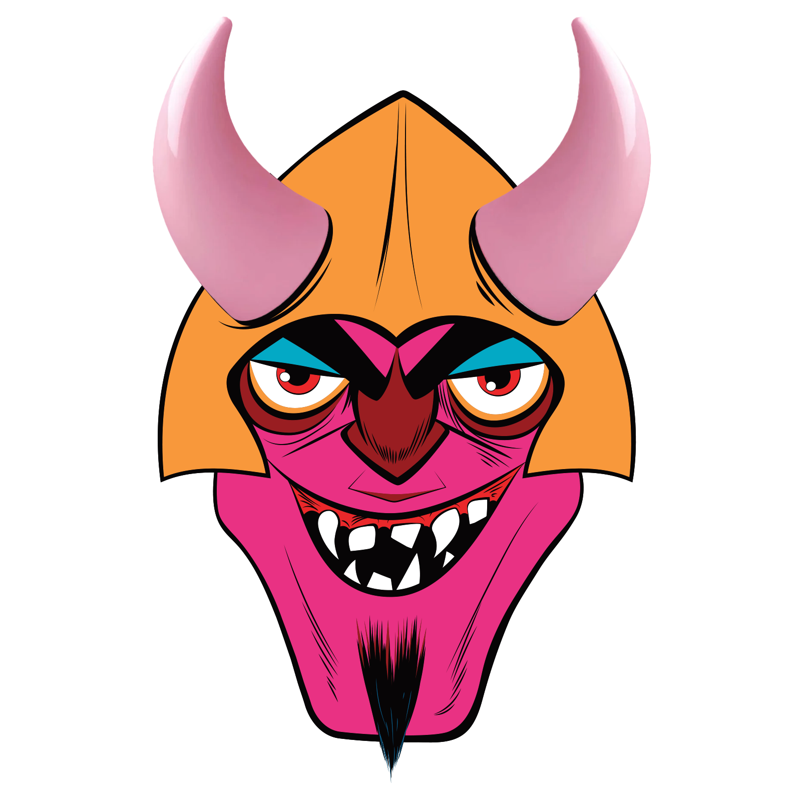 MagNeatOhz: Large Pink Devil Horns for Helmet
