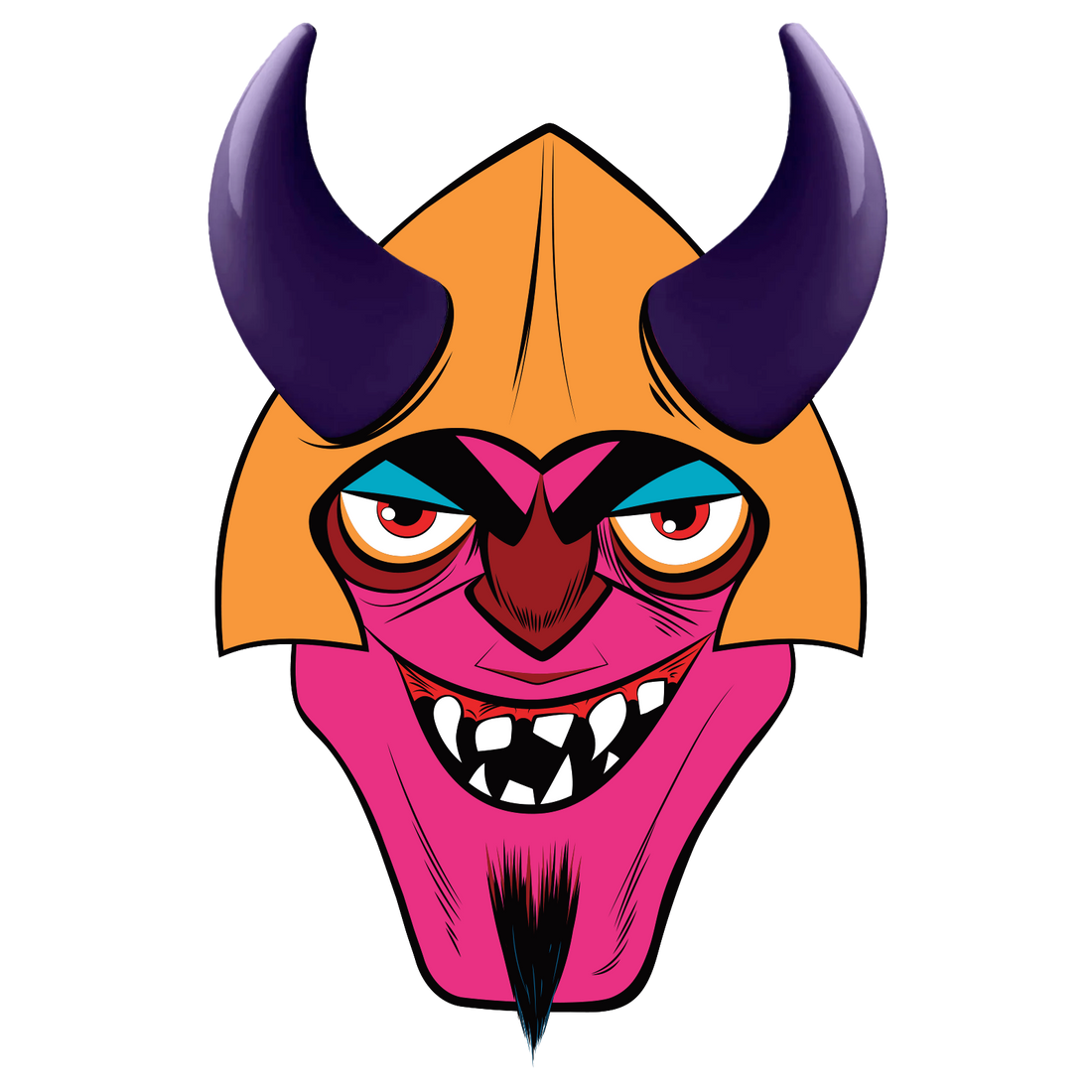 MagNeatOhz: Large Purple Devil Horns for Helmet