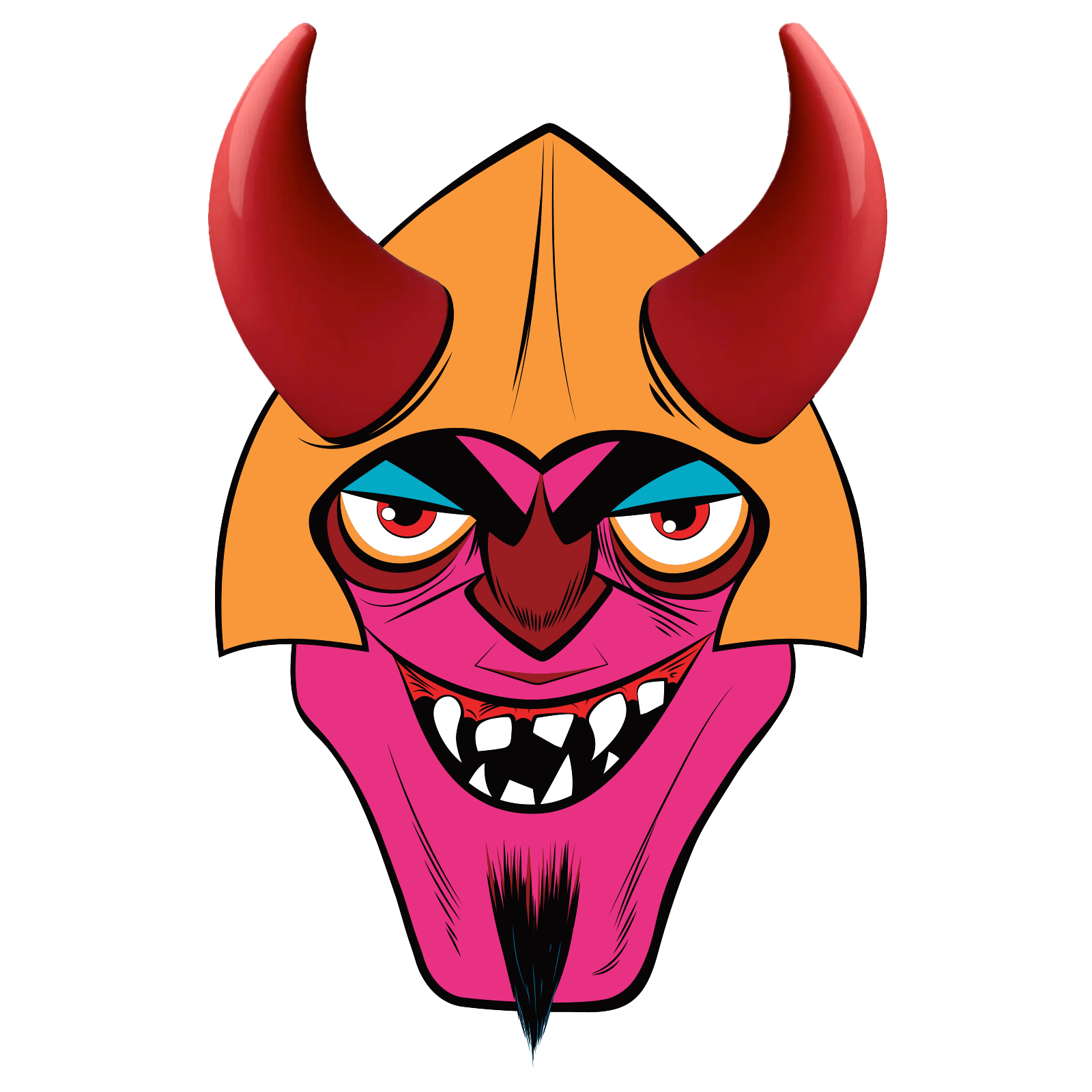 MagNeatOhz: Large Red Devil Horns for Helmet