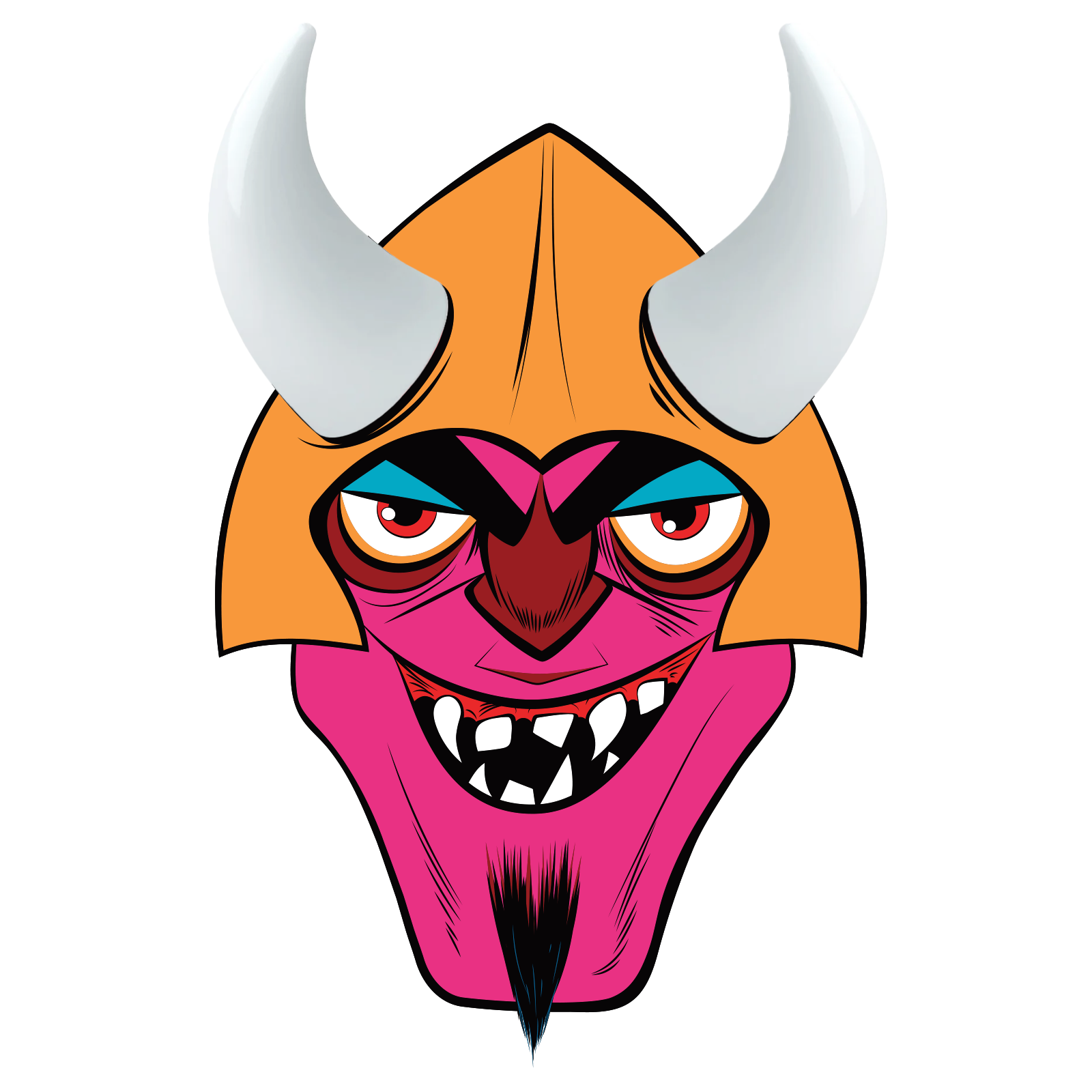 MagNeatOhz: Large White Devil Horns for Helmet