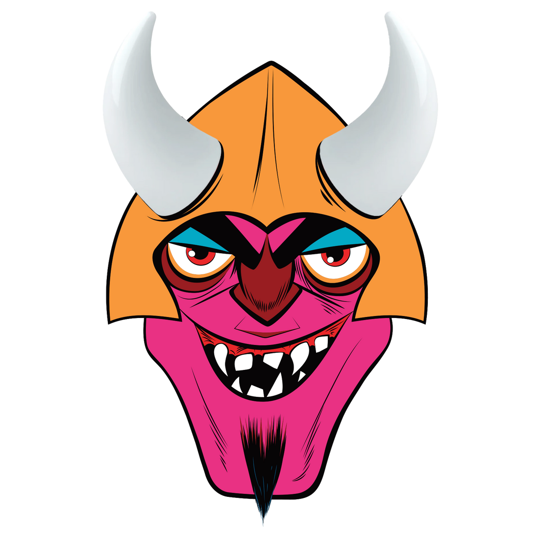 MagNeatOhz: Large White Devil Horns for Helmet