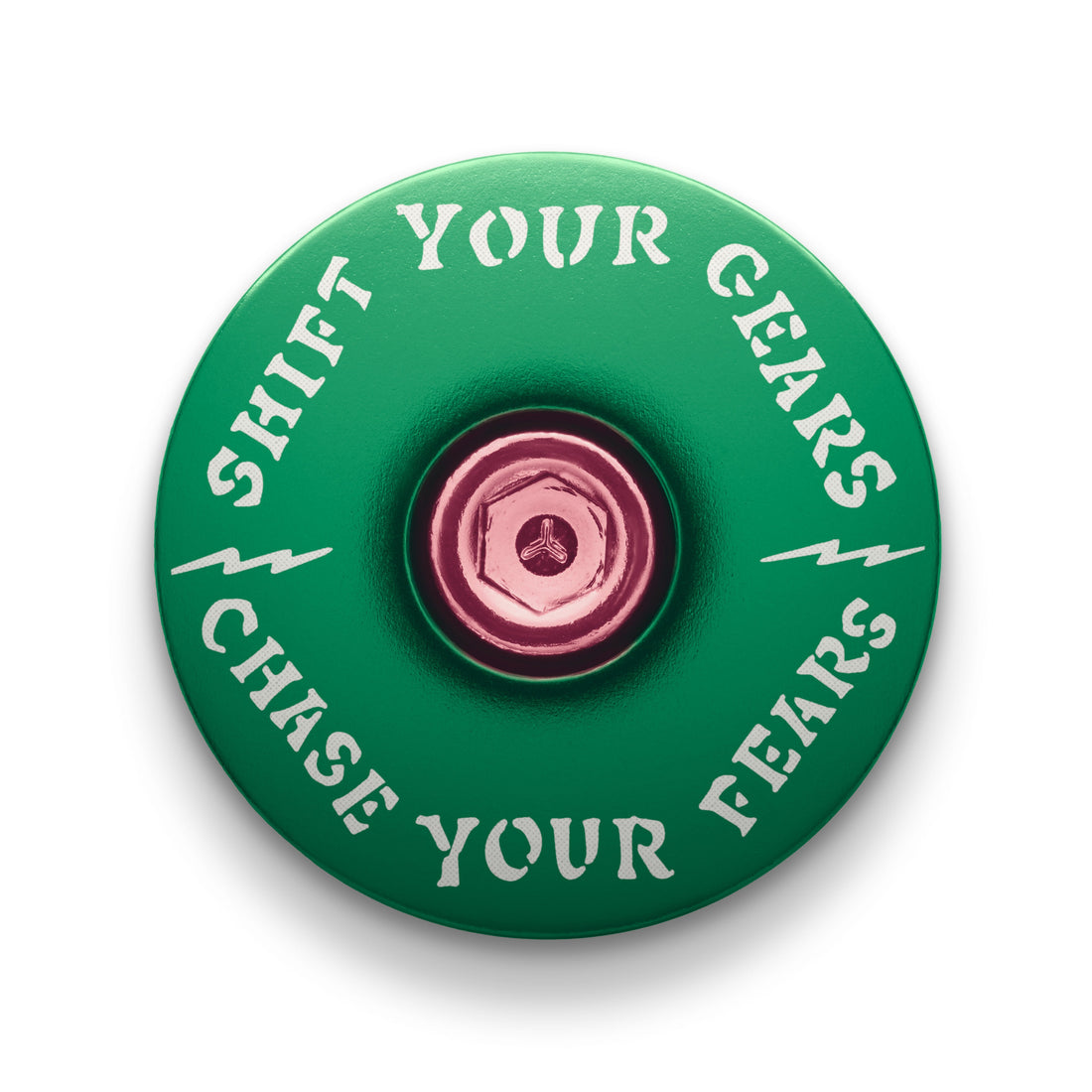 Chase Your Fears Go Fast Don't Die x Dispatch - Custom Bicycle Headset Cap
