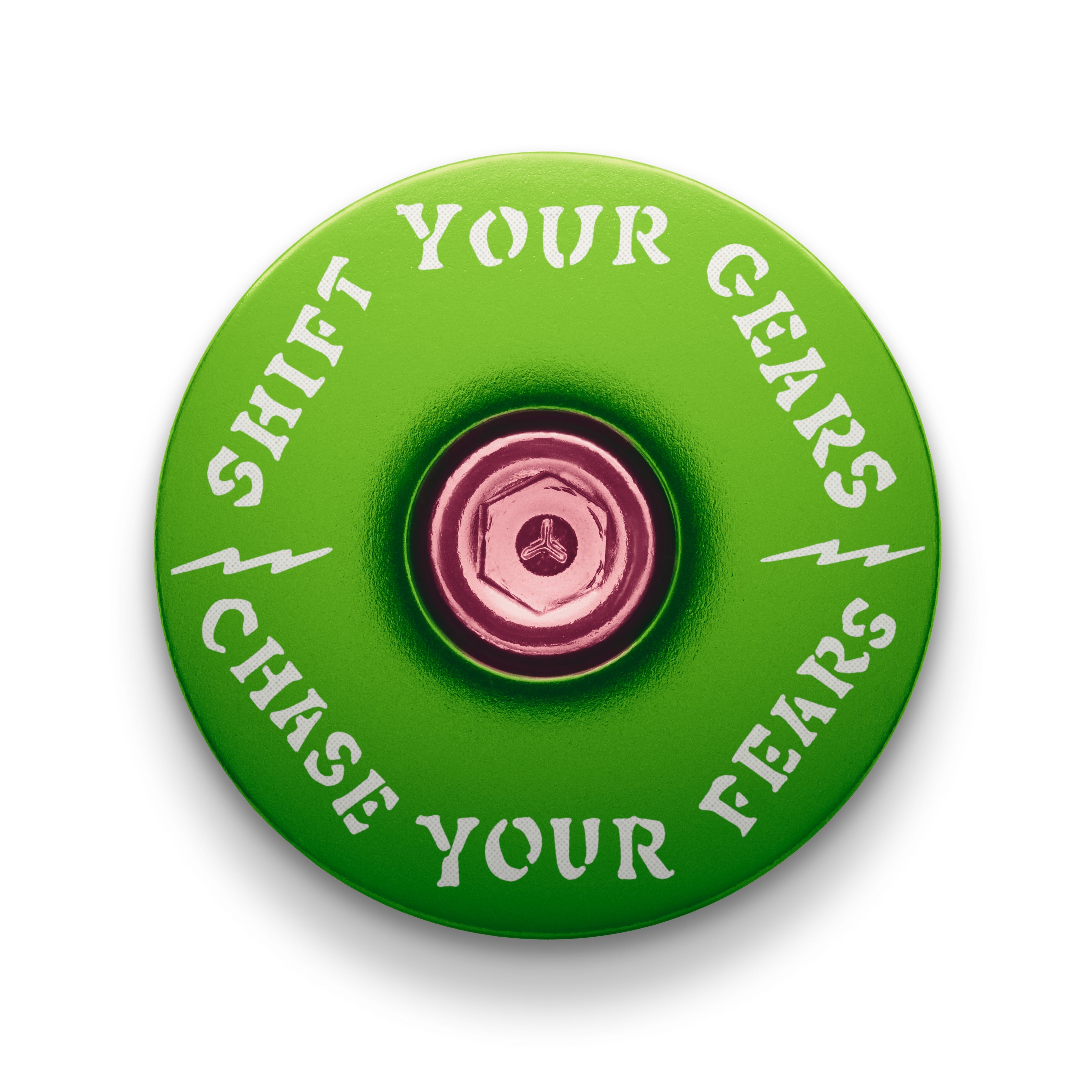 Chase Your Fears Go Fast Don't Die x Dispatch - Custom Bicycle Headset Cap