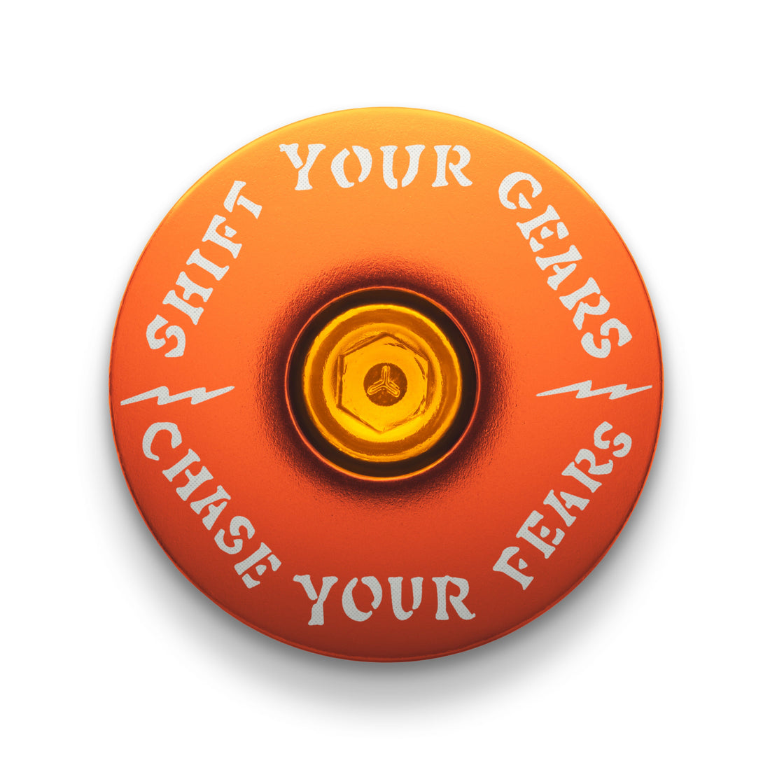 Chase Your Fears Go Fast Don't Die x Dispatch - Custom Bicycle Headset Cap