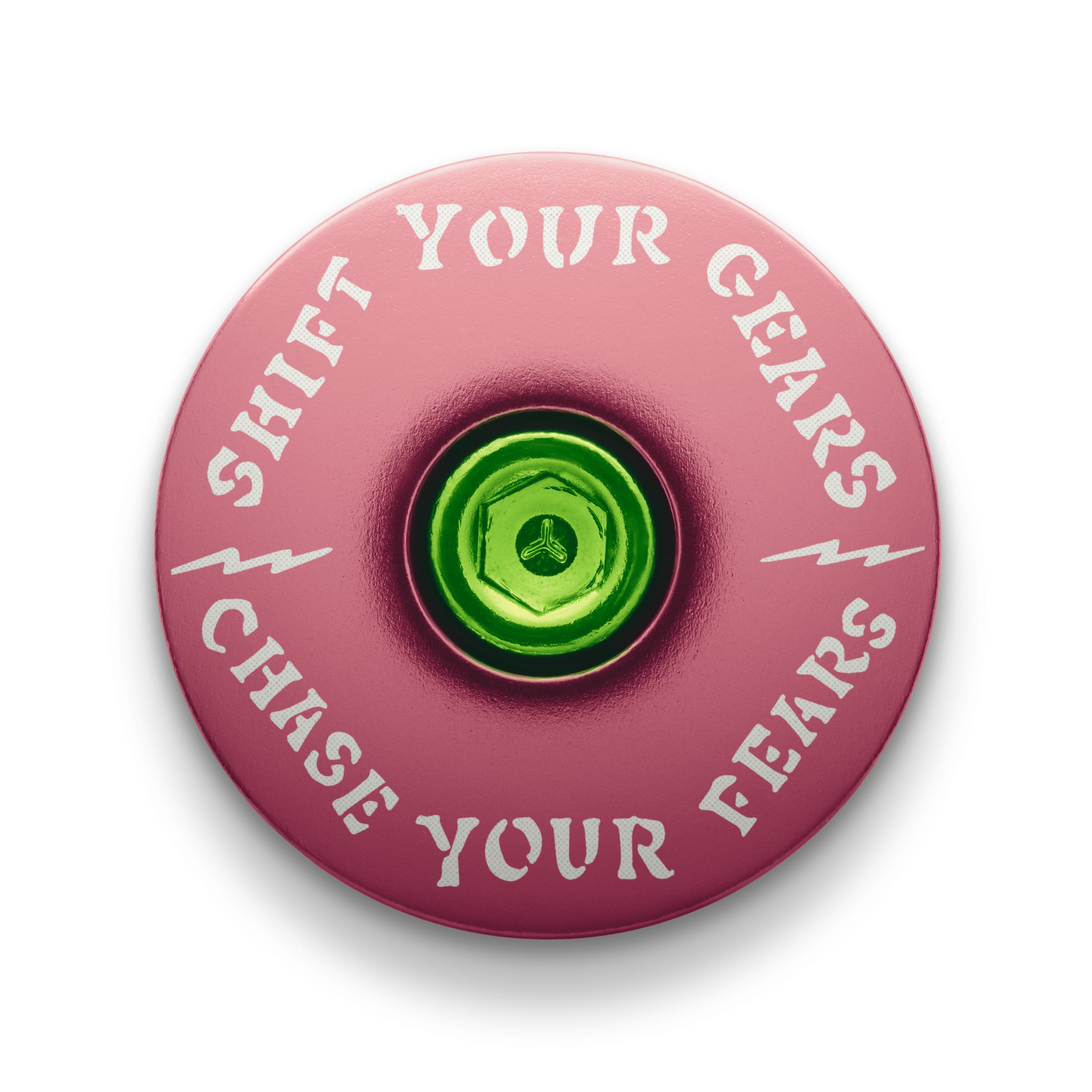 Chase Your Fears Go Fast Don't Die x Dispatch - Custom Bicycle Headset Cap