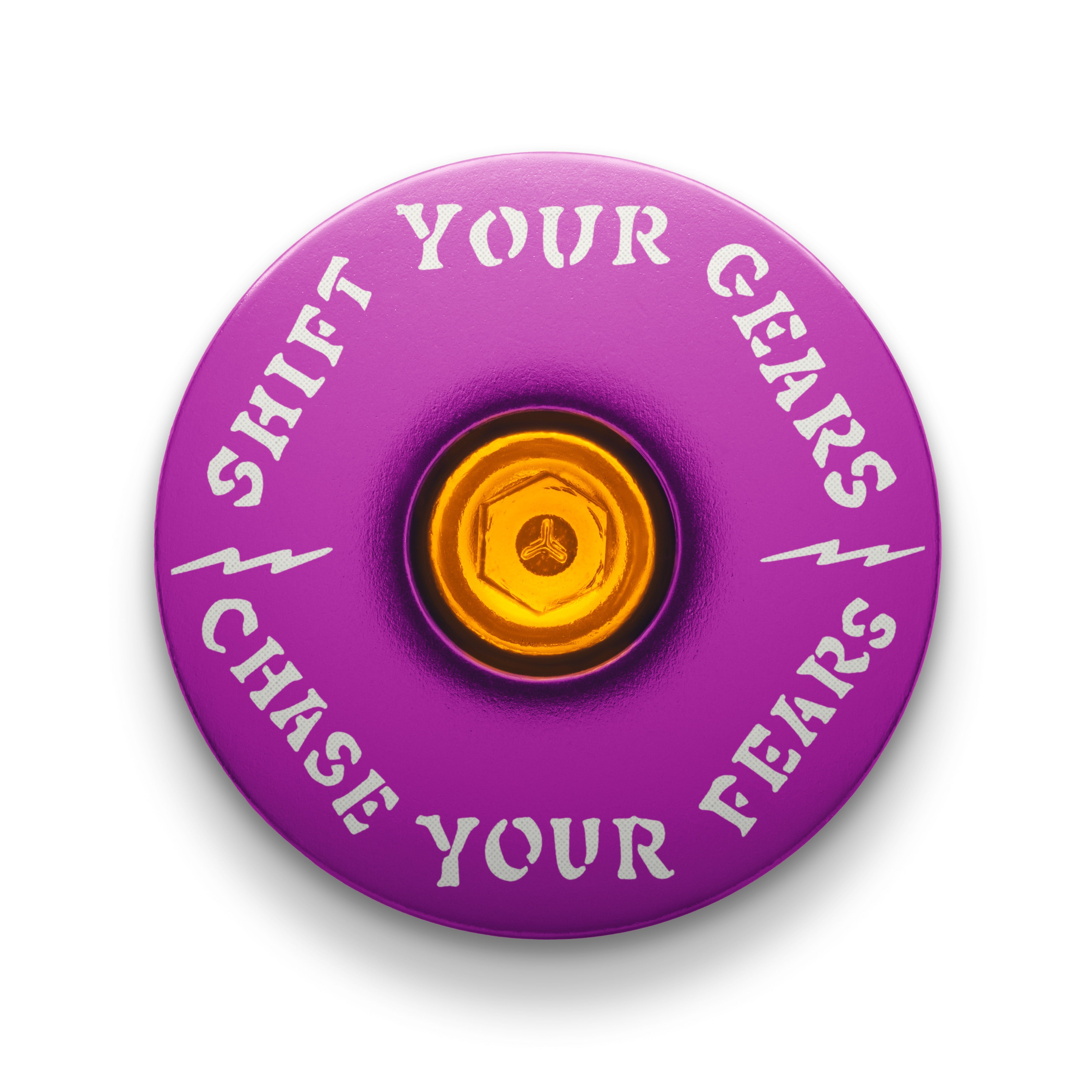 Chase Your Fears Go Fast Don't Die x Dispatch - Custom Bicycle Headset Cap
