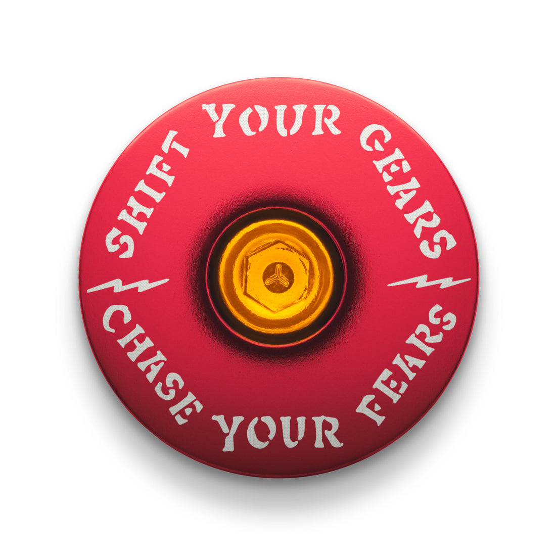 Chase Your Fears Go Fast Don't Die x Dispatch - Custom Bicycle Headset Cap