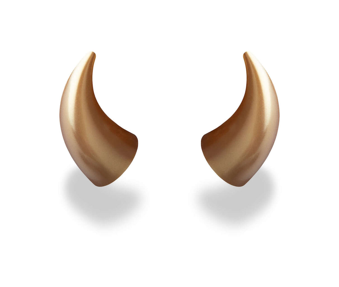 MagNeatOhz: Large Gold Devil Horns for Helmet