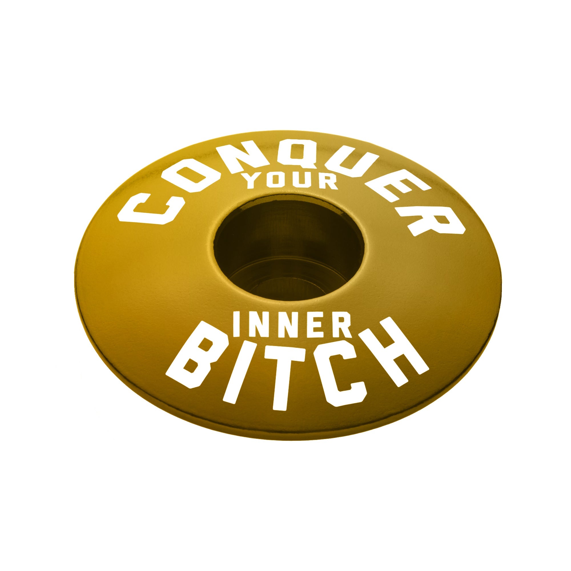 Conquer Your Inner Bitch Custom Bicycle Headset Cap