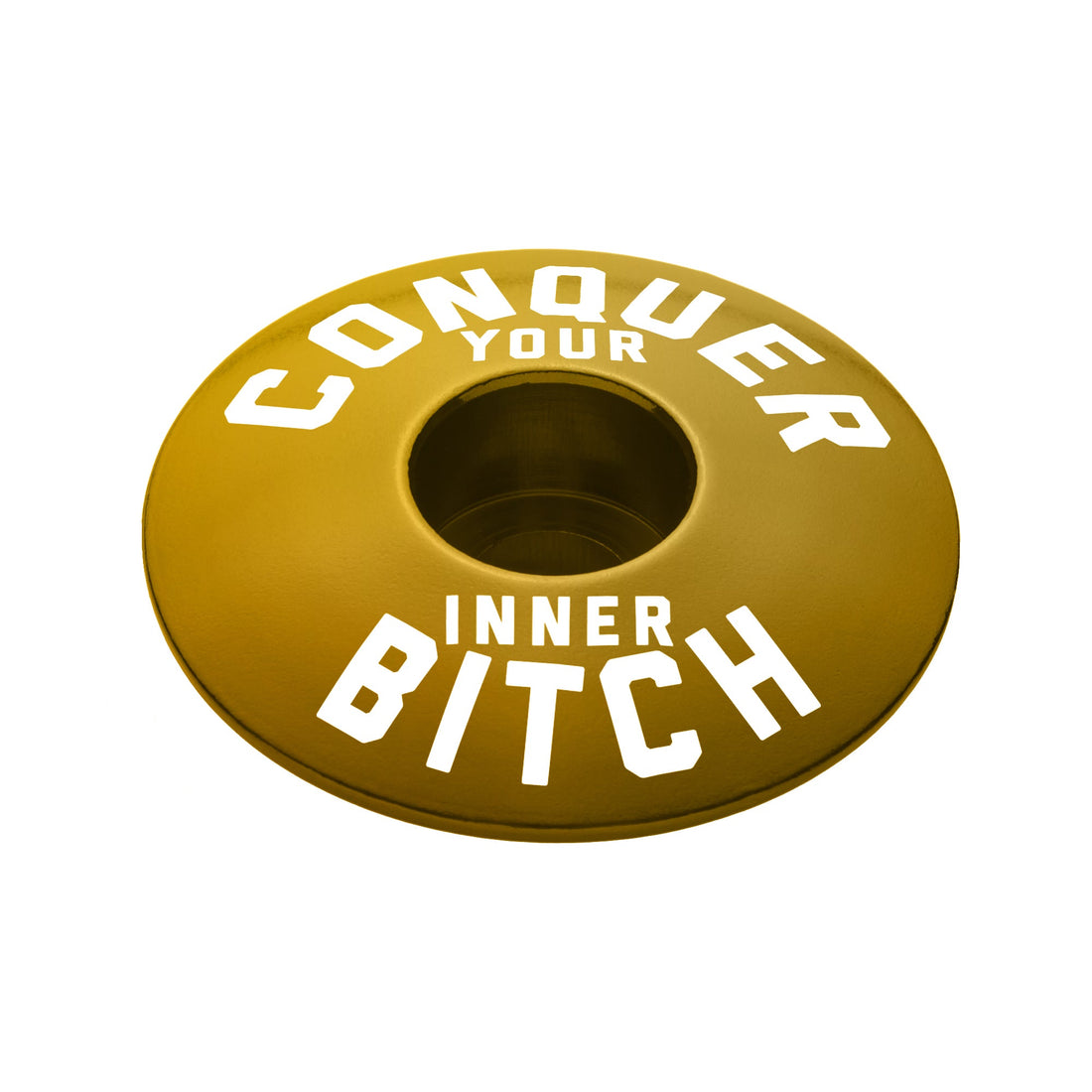 Conquer Your Inner Bitch Custom Bicycle Headset Cap