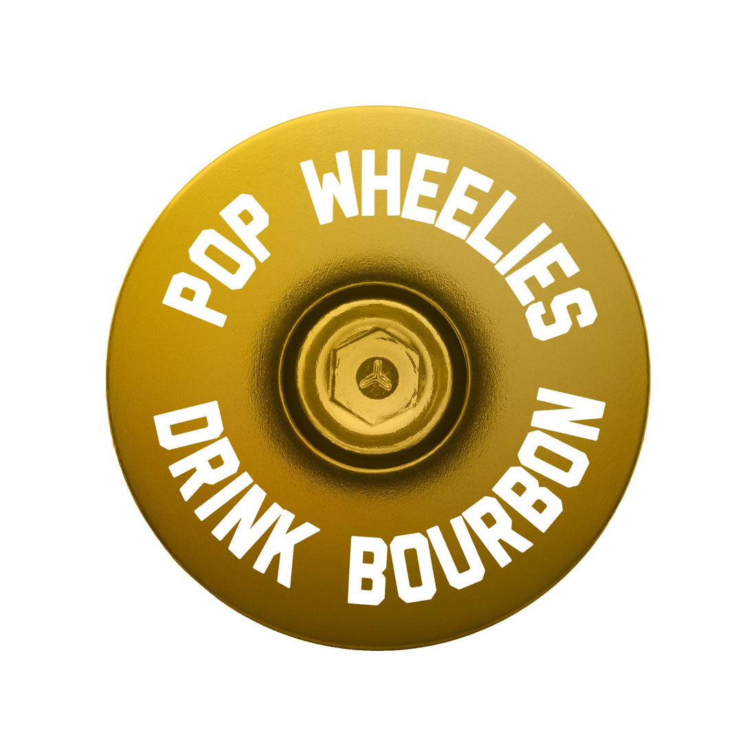 Pop Wheelies Drink Bourbon Bicycle Headset Cap