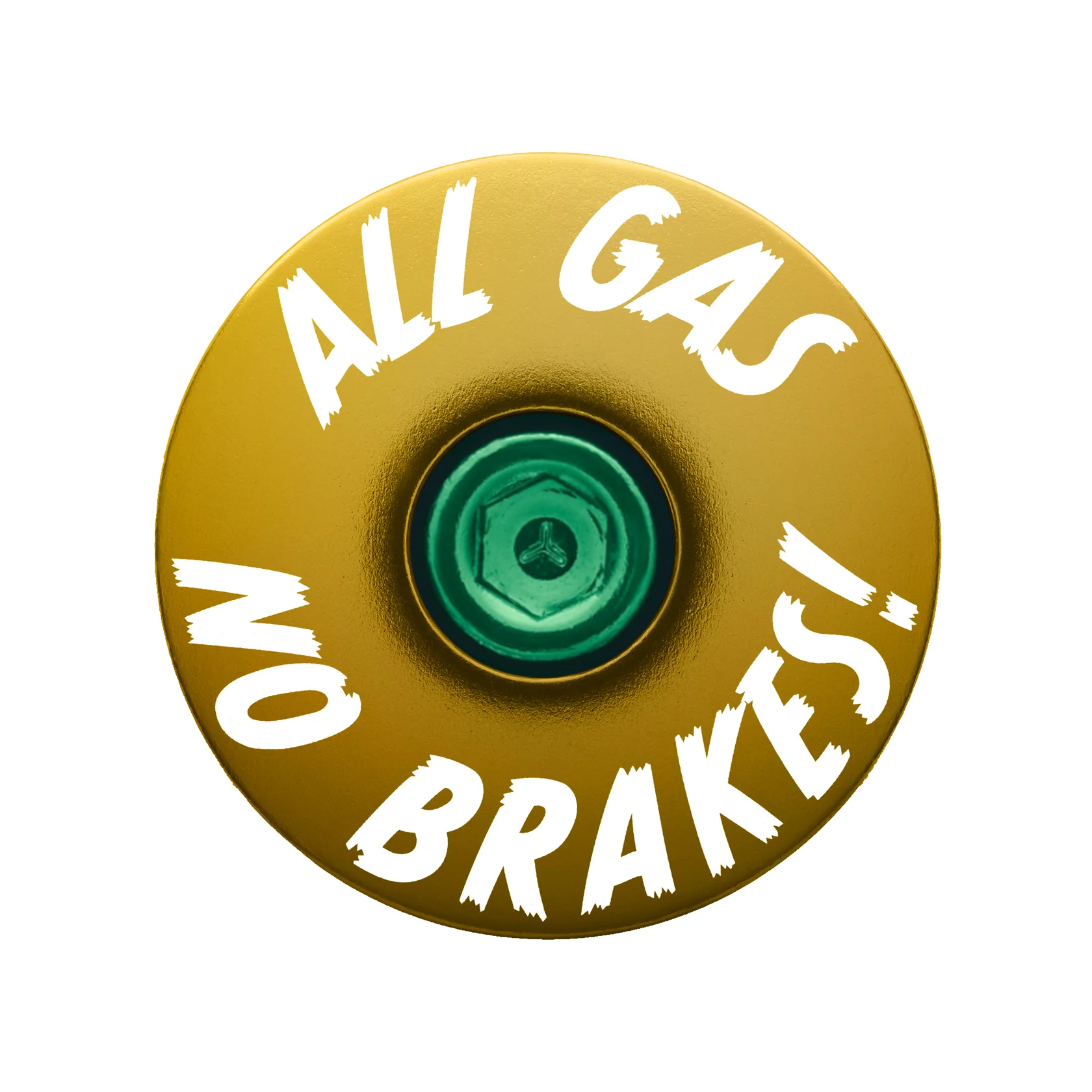 All Gas No Brakes - Custom Bike Headset Cap