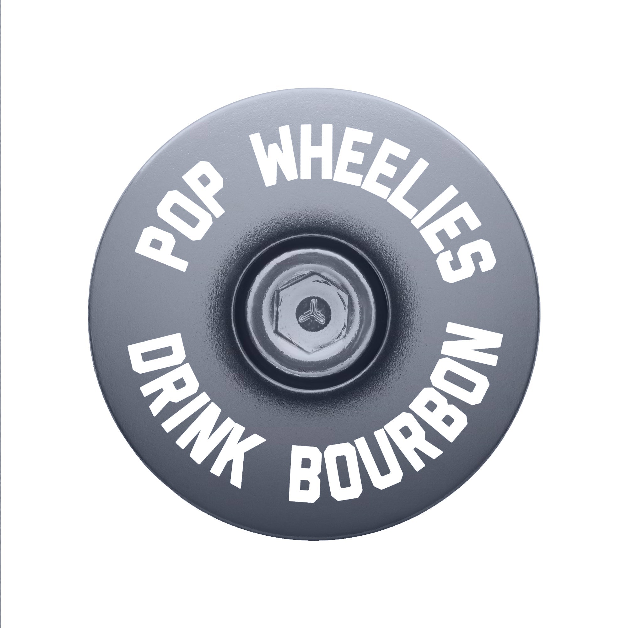 Pop Wheelies Drink Bourbon Bicycle Headset Cap
