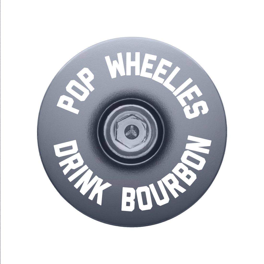 Pop Wheelies Drink Bourbon Bicycle Headset Cap