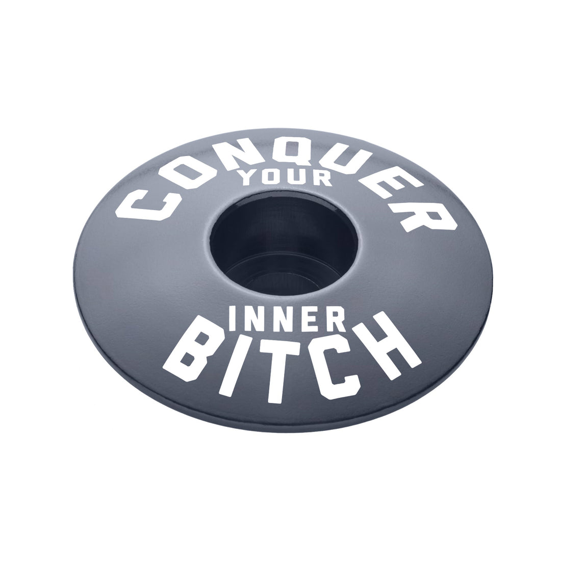 Conquer Your Inner Bitch Custom Bicycle Headset Cap