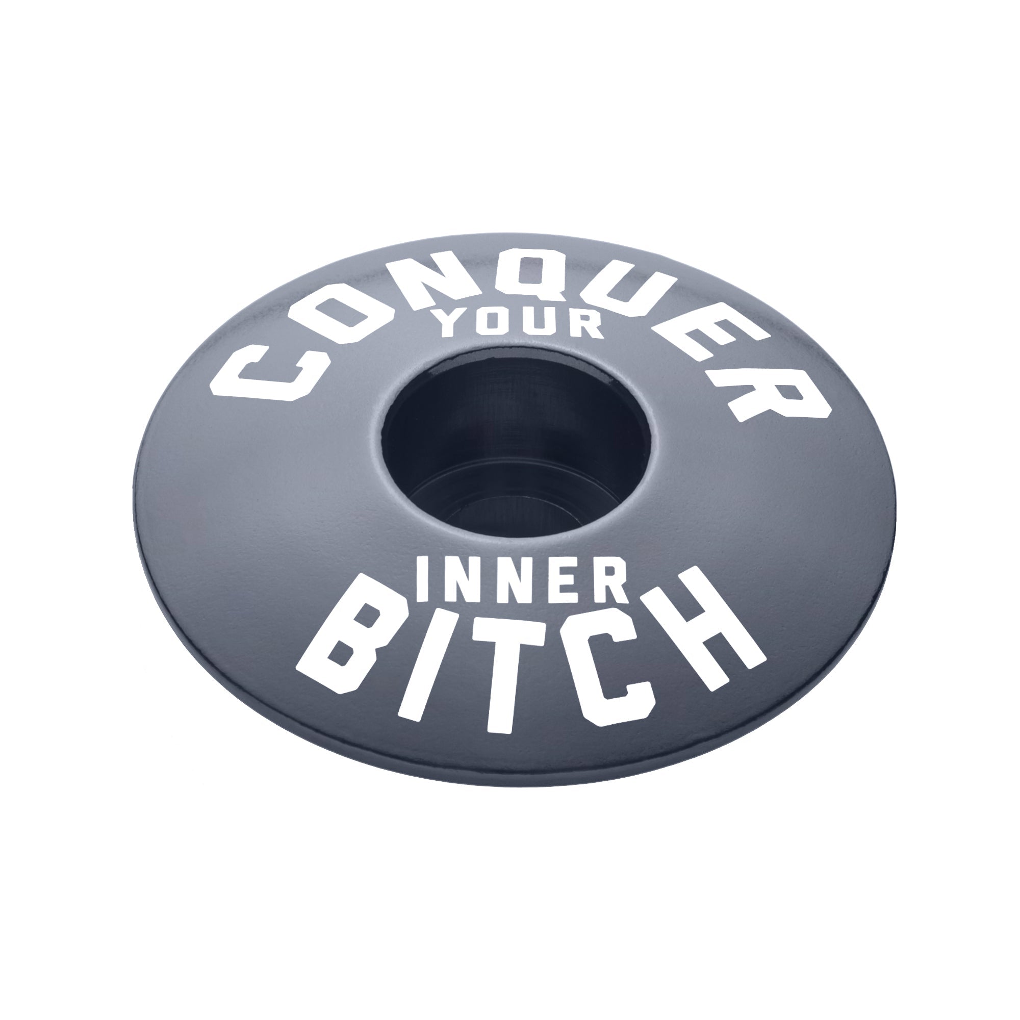 Conquer Your Inner Bitch Custom Bicycle Headset Cap