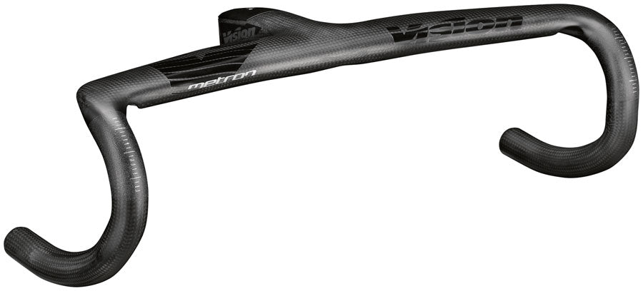 Vision Metron 5D ACR EVO Drop Handlebar 40cm Width 130mm Stem Length -6° Angle Integrated Carbon Design – BLK