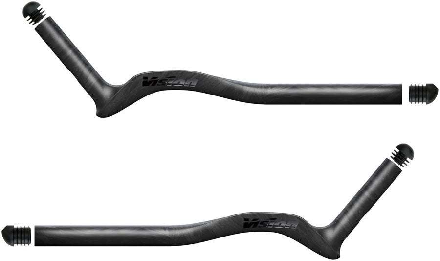 Vision Speed Extensions 400mm Length J-Bend Shape Aero Bar Add-on – Carbon