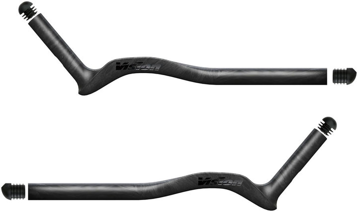 Vision Speed Extensions 400mm Length J-Bend Shape Aero Bar Add-on – Carbon