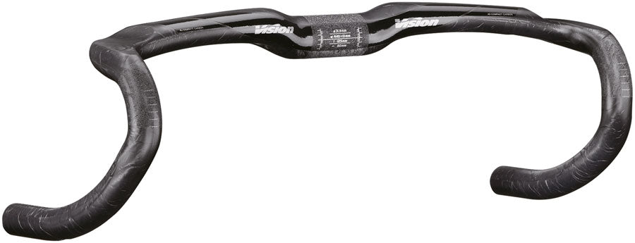 Vision TriMax 4D Compact Handlebar 31.8mm Clamp Diameter 420mm Width +10° Rise ACR Internal Routing Compatible – Carbon