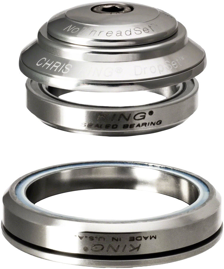 Chris King DropSet 3 Headset - 1-1/8 - 1.5" 41/52mm 36 Deg Silver