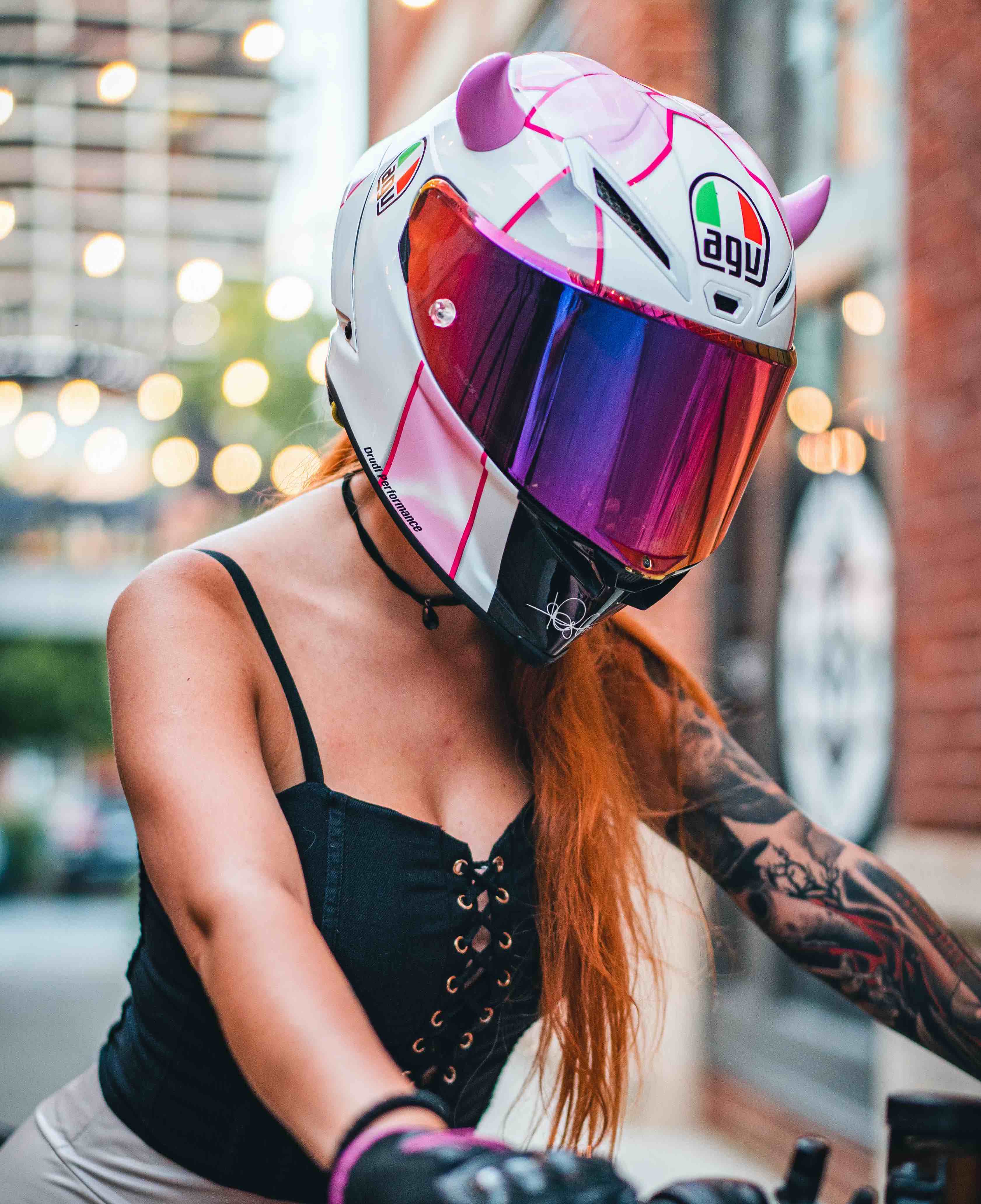 MagNeatOhz: Small Pink Devil Horns for Helmet