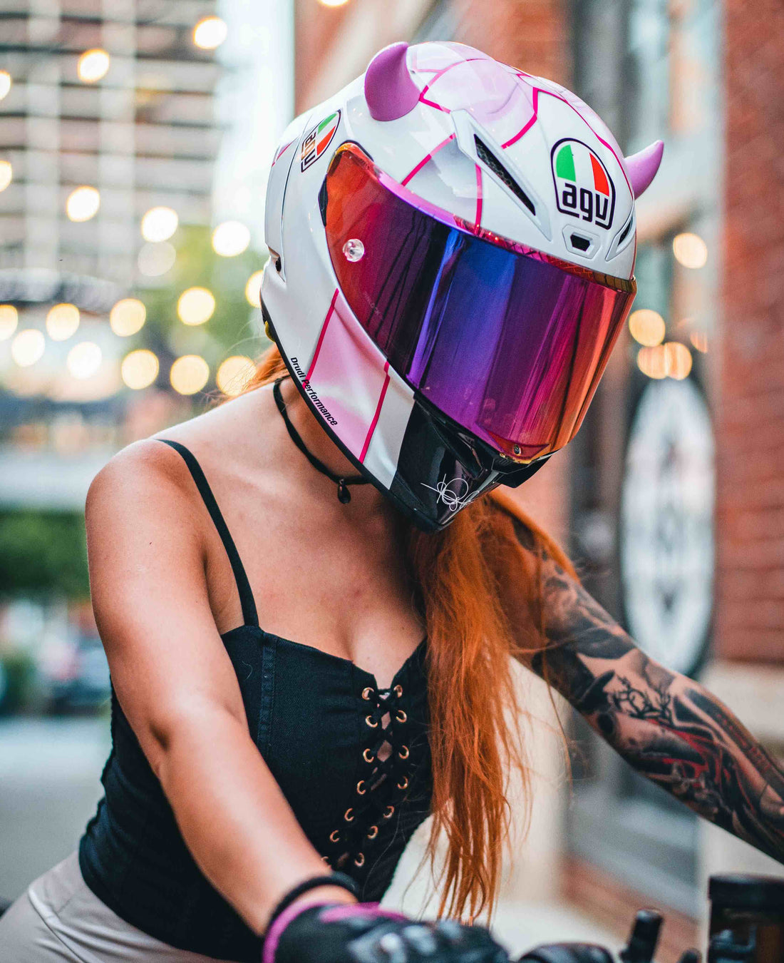 MagNeatOhz: Small Pink Devil Horns for Helmet