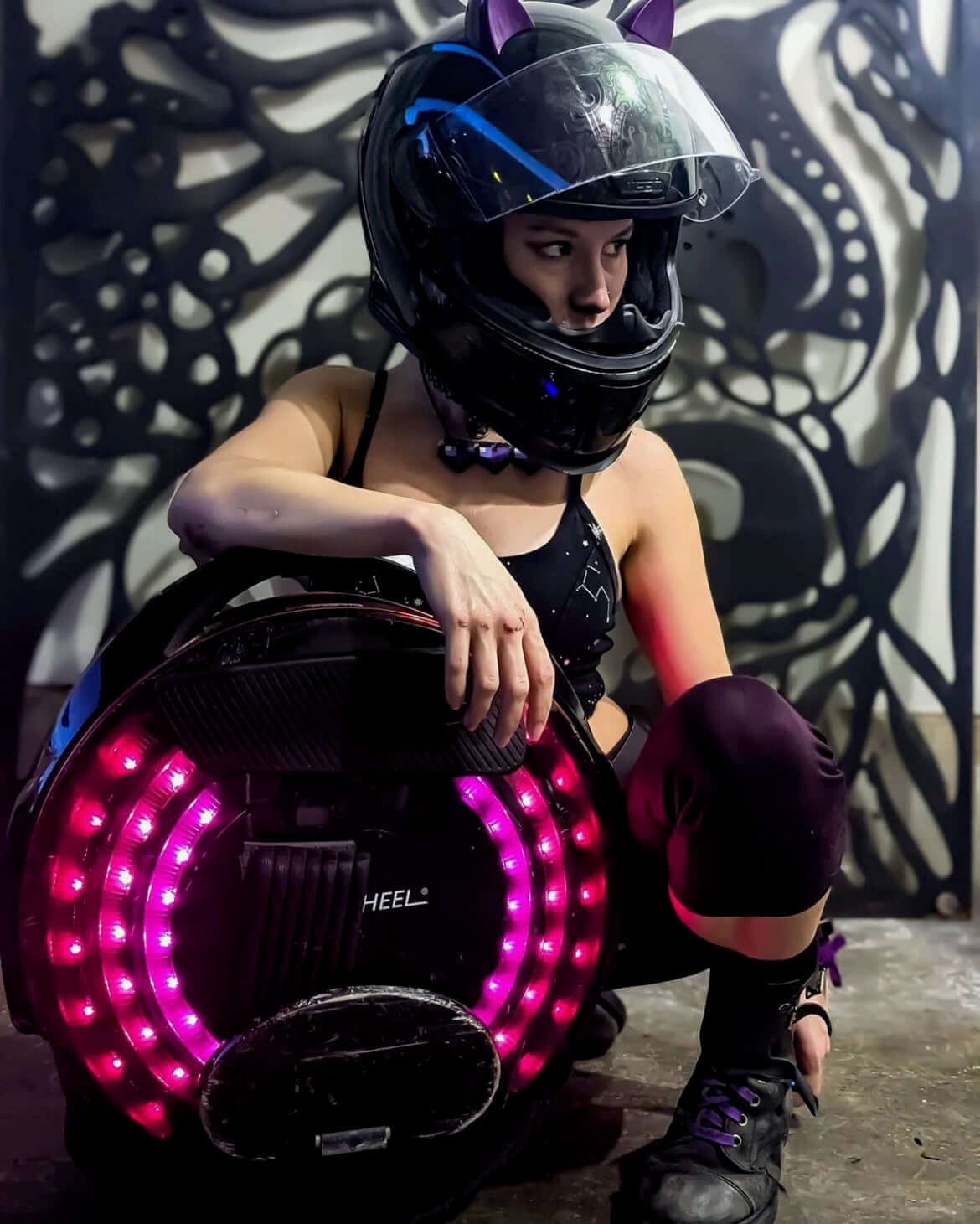 MagNeatOhz: Cat Ears for Helmet Purple