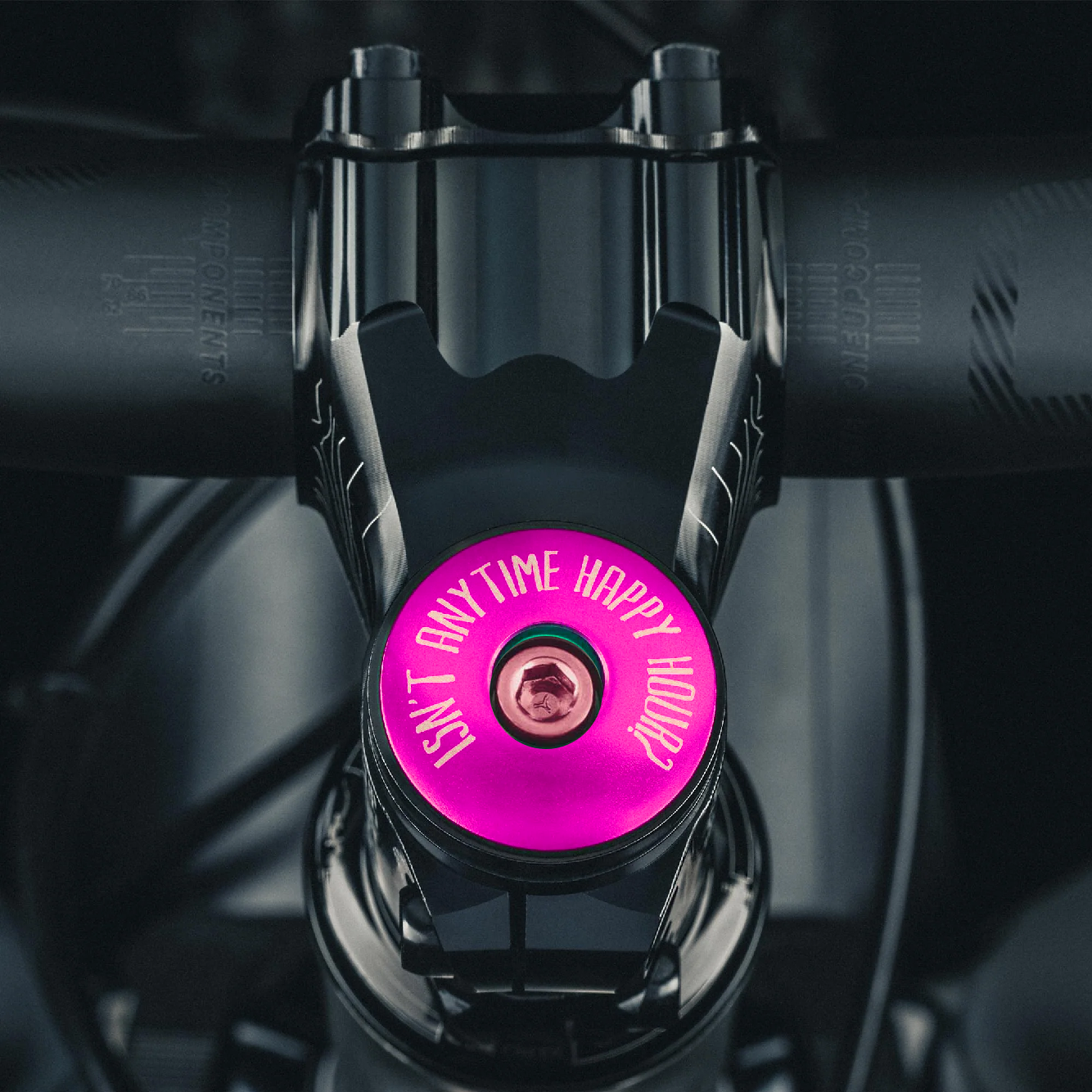It's 5 of the Clock Anytime - Custom Bicycle Headset Cap