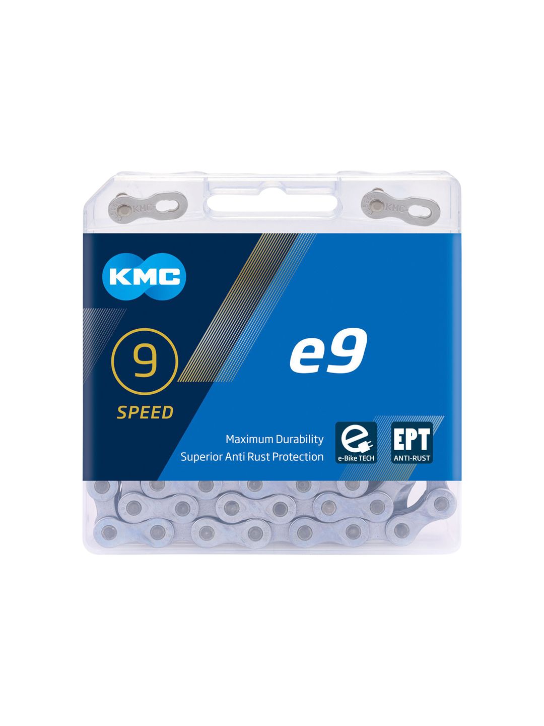 KMC e9 EPT eBike Chain - 9 Speed 136 Links Grey