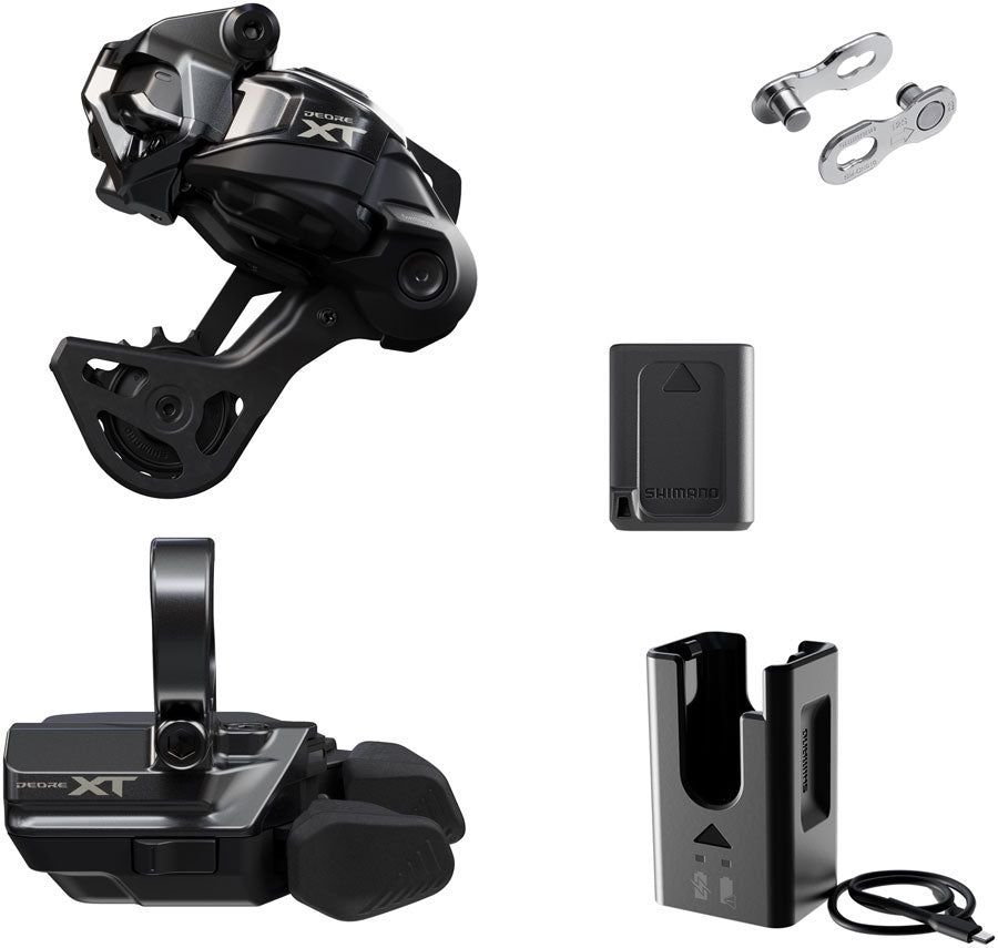 Shimano Deore XT M8250 Di2 Wireless Upgrade Kit - M8250-GS Rear Derailleur M8250-R Shifter Battery Charger Quick Link