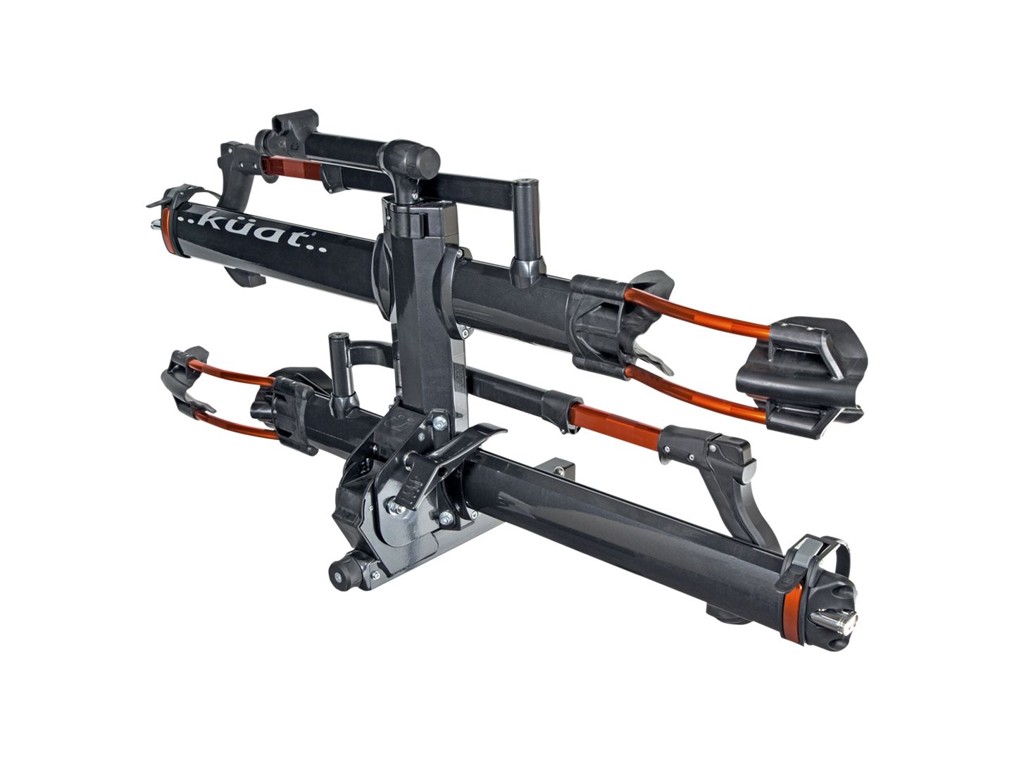 Kuat NV 2.0 Hitch Bike Rack - 2-Bike 2" Receiver Metallic Gray/Orange