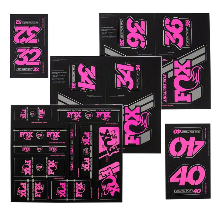 FOX Heritage Decal Kit for Forks and Shocks Pink