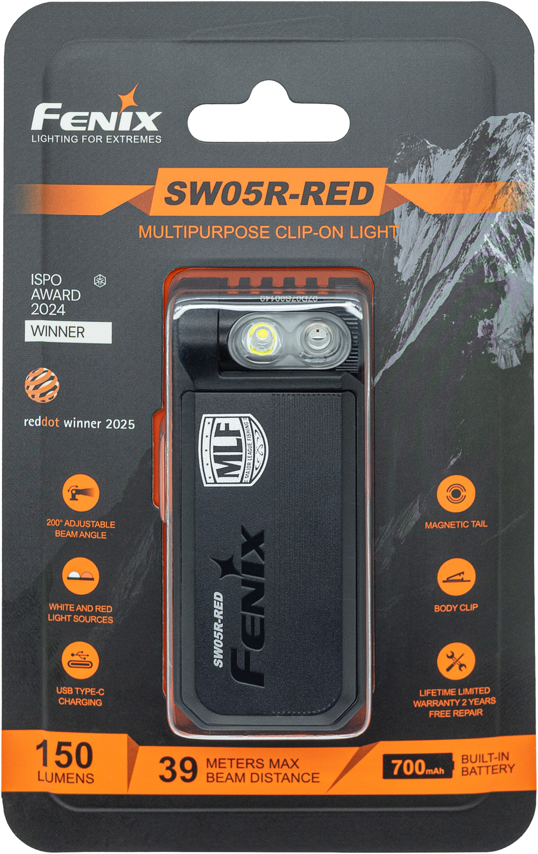 Fenix SW05R Multipurpose Clip-On Light with Red or UV Output