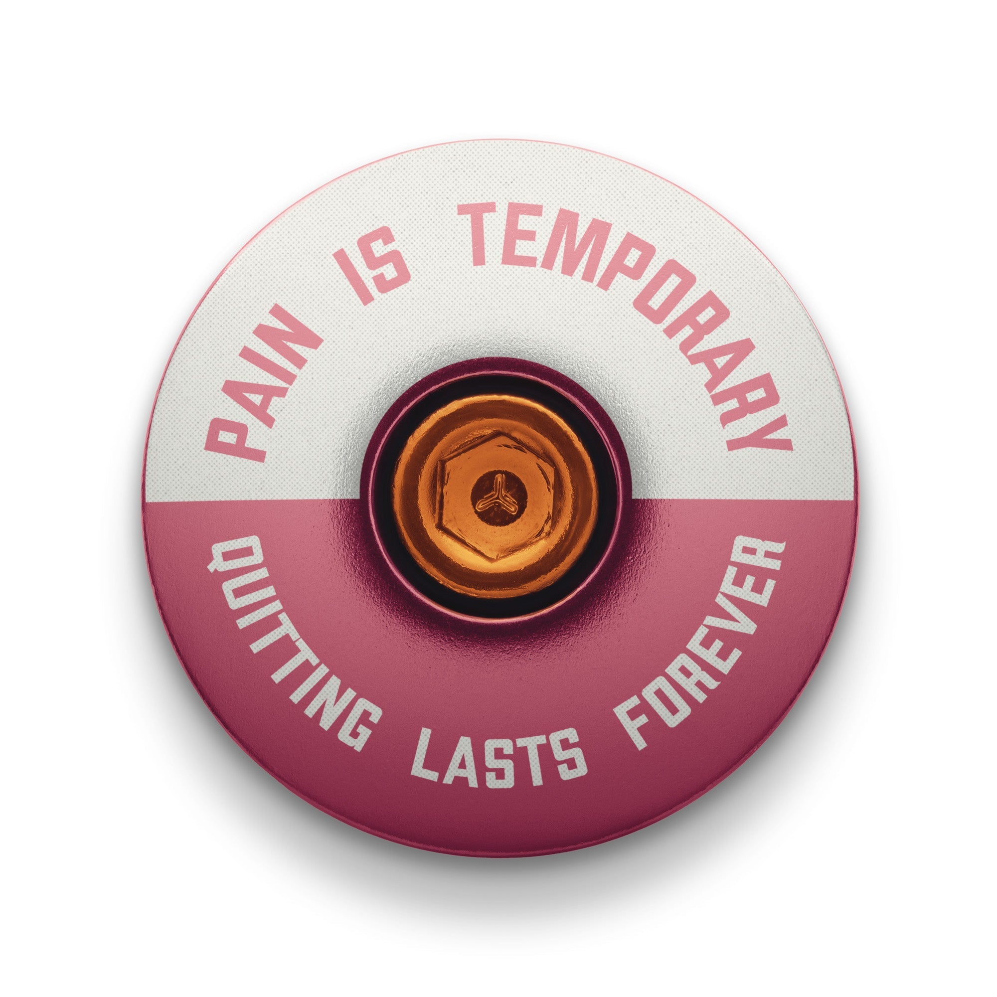 Pain is Temporary - Quitting Lasts Forever Bicycle Headset Cap