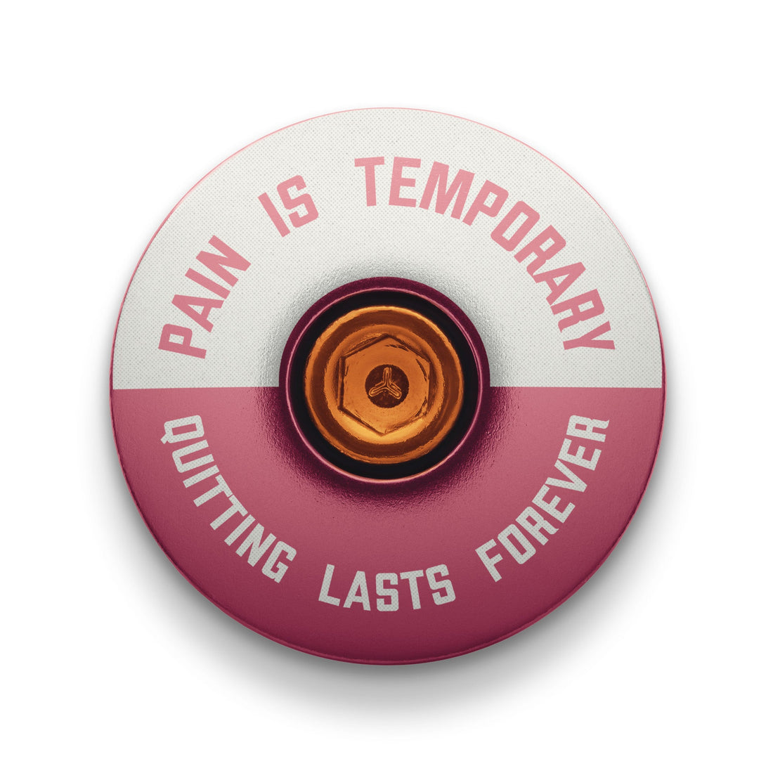 Pain is Temporary - Quitting Lasts Forever Bicycle Headset Cap