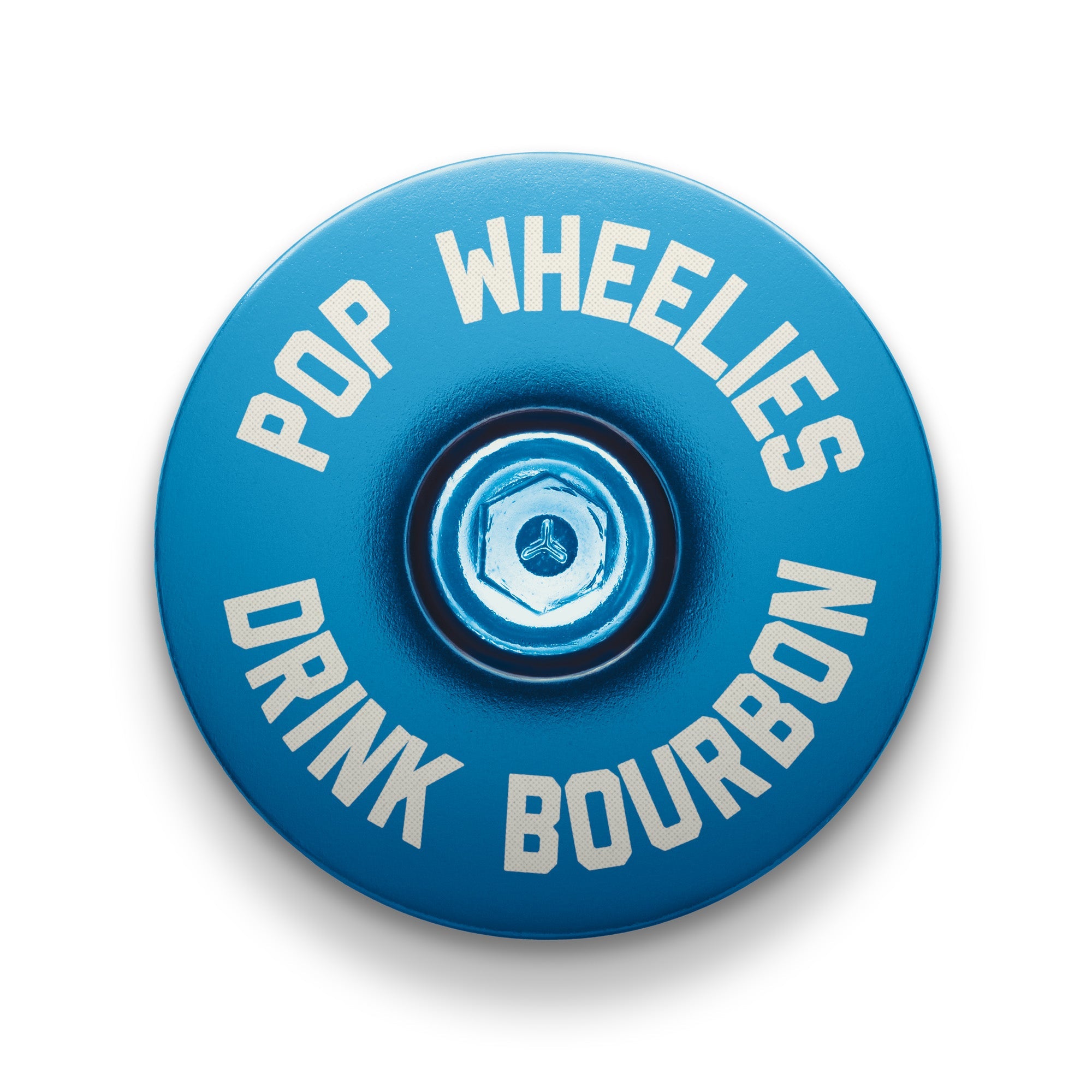 Pop Wheelies Drink Bourbon Bicycle Headset Cap