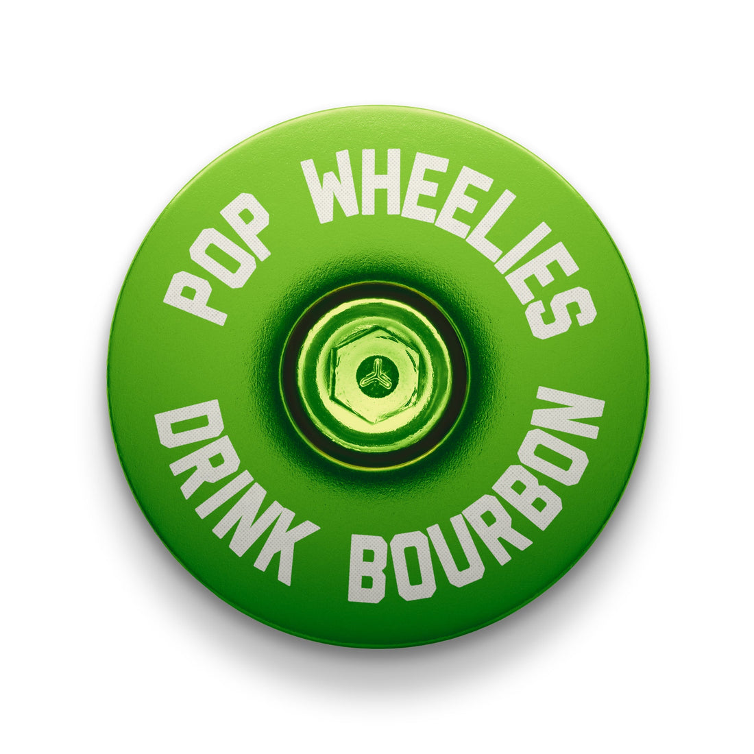 Pop Wheelies Drink Bourbon Bicycle Headset Cap
