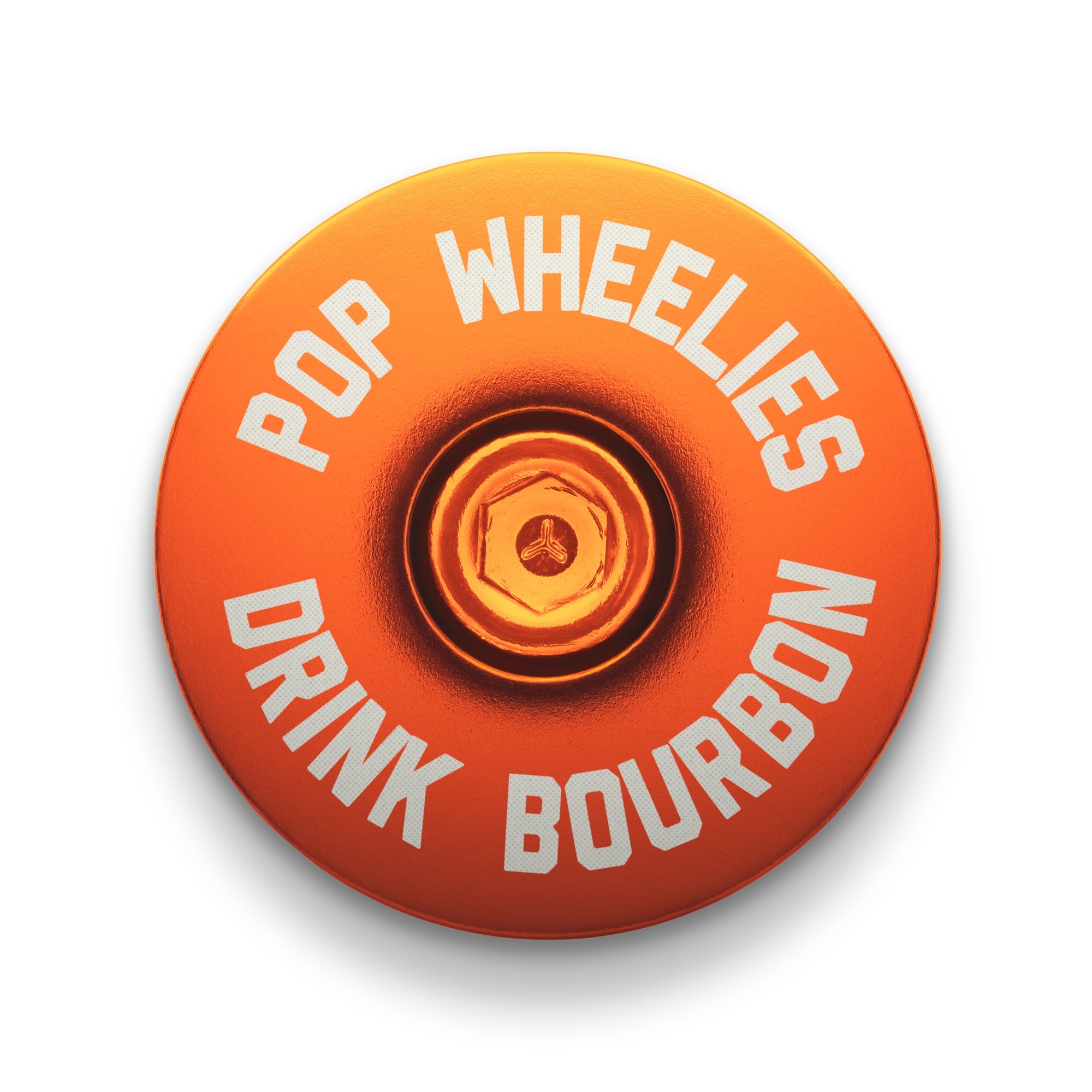 Pop Wheelies Drink Bourbon Bicycle Headset Cap