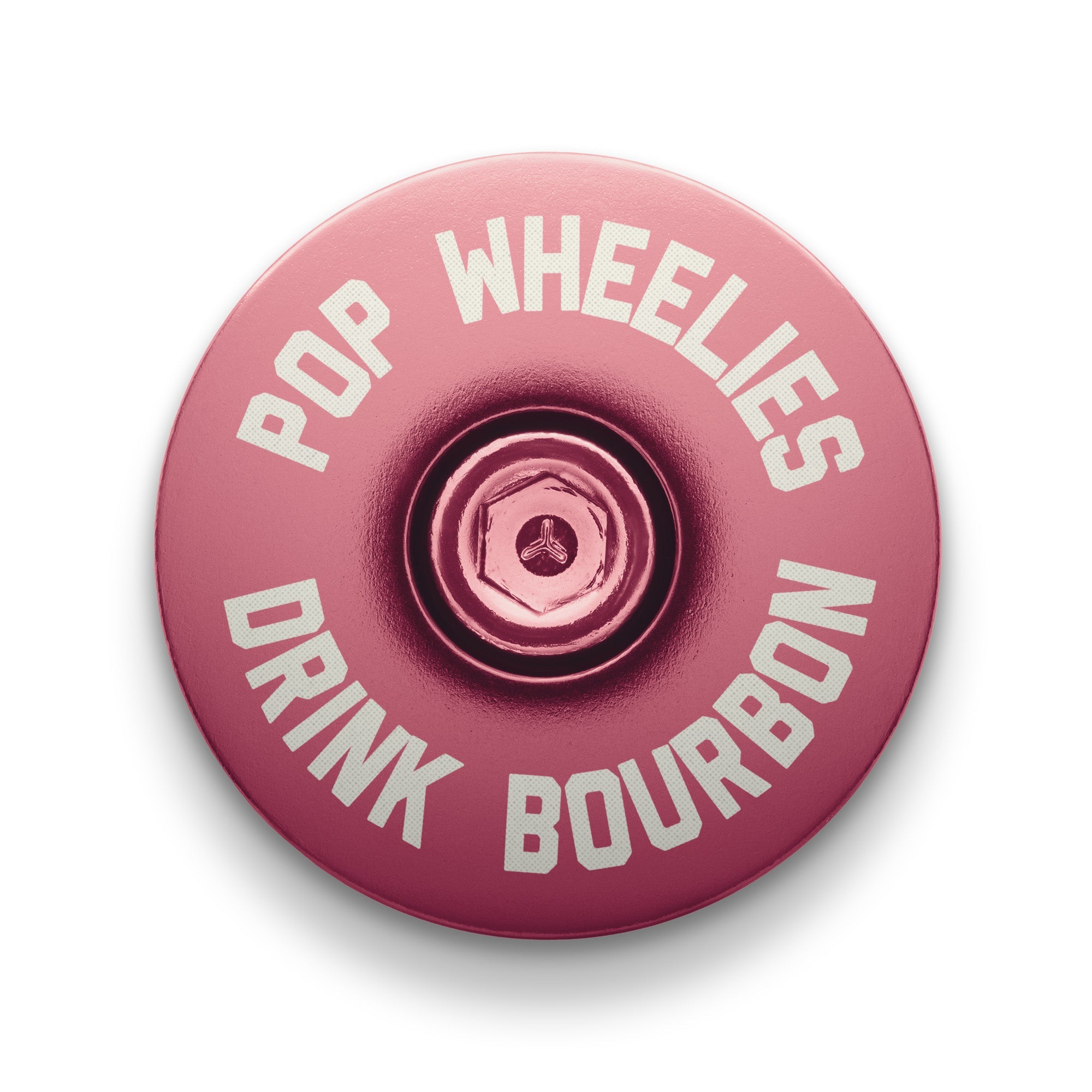 Pop Wheelies Drink Bourbon Bicycle Headset Cap
