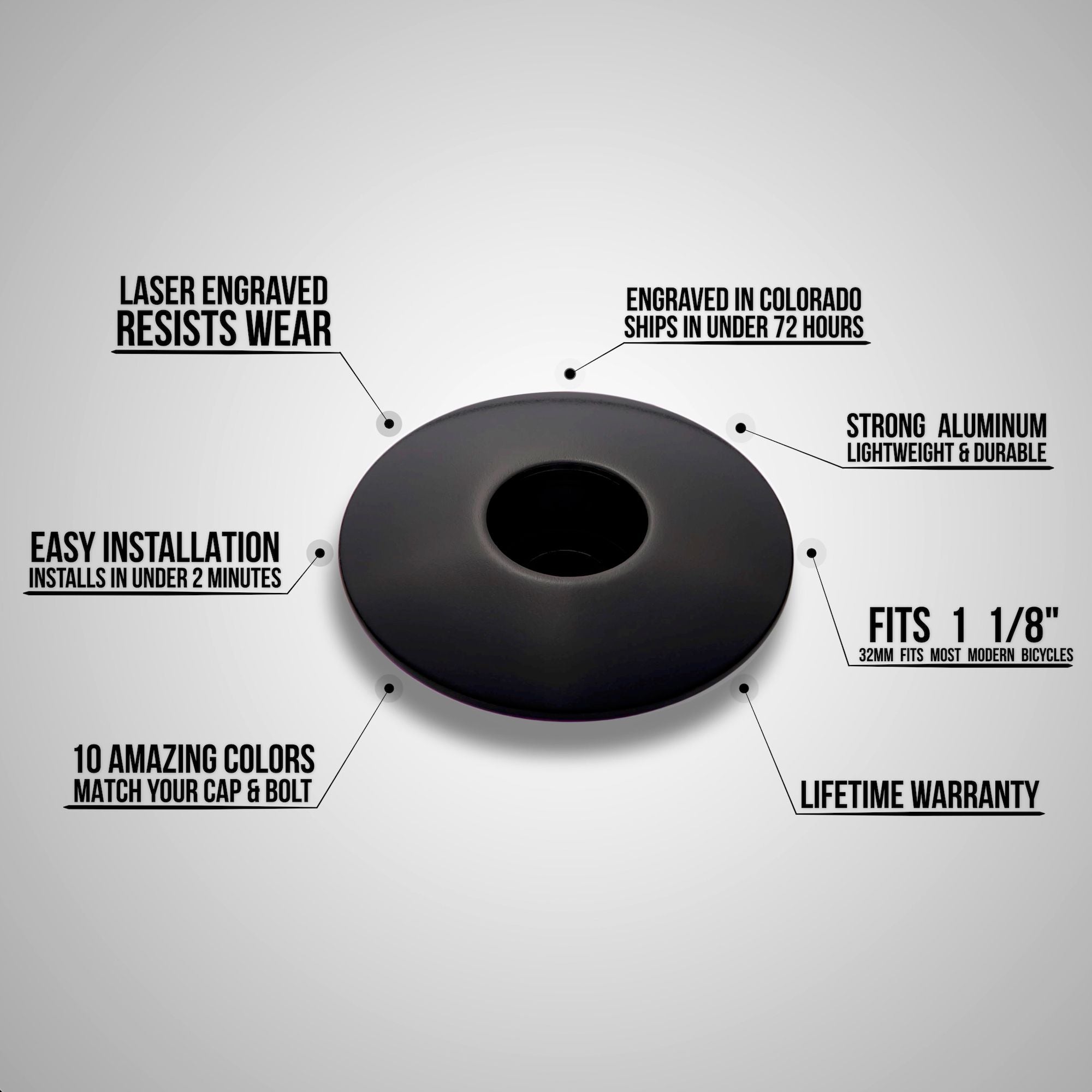 Pop Wheelies Drink Bourbon Bicycle Headset Cap