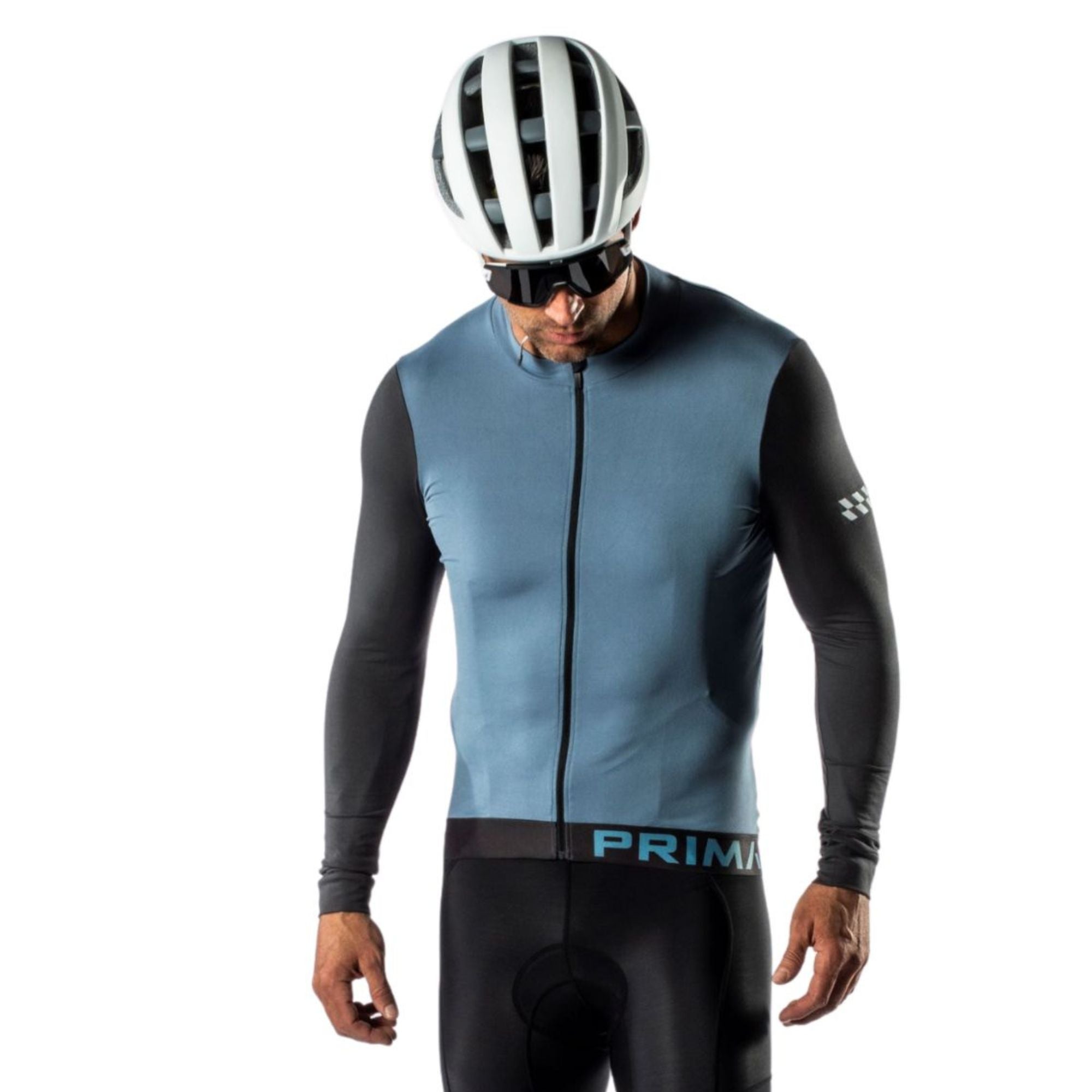 Alitios Men's Blue/Grey Long Sleeve Vertos Jersey