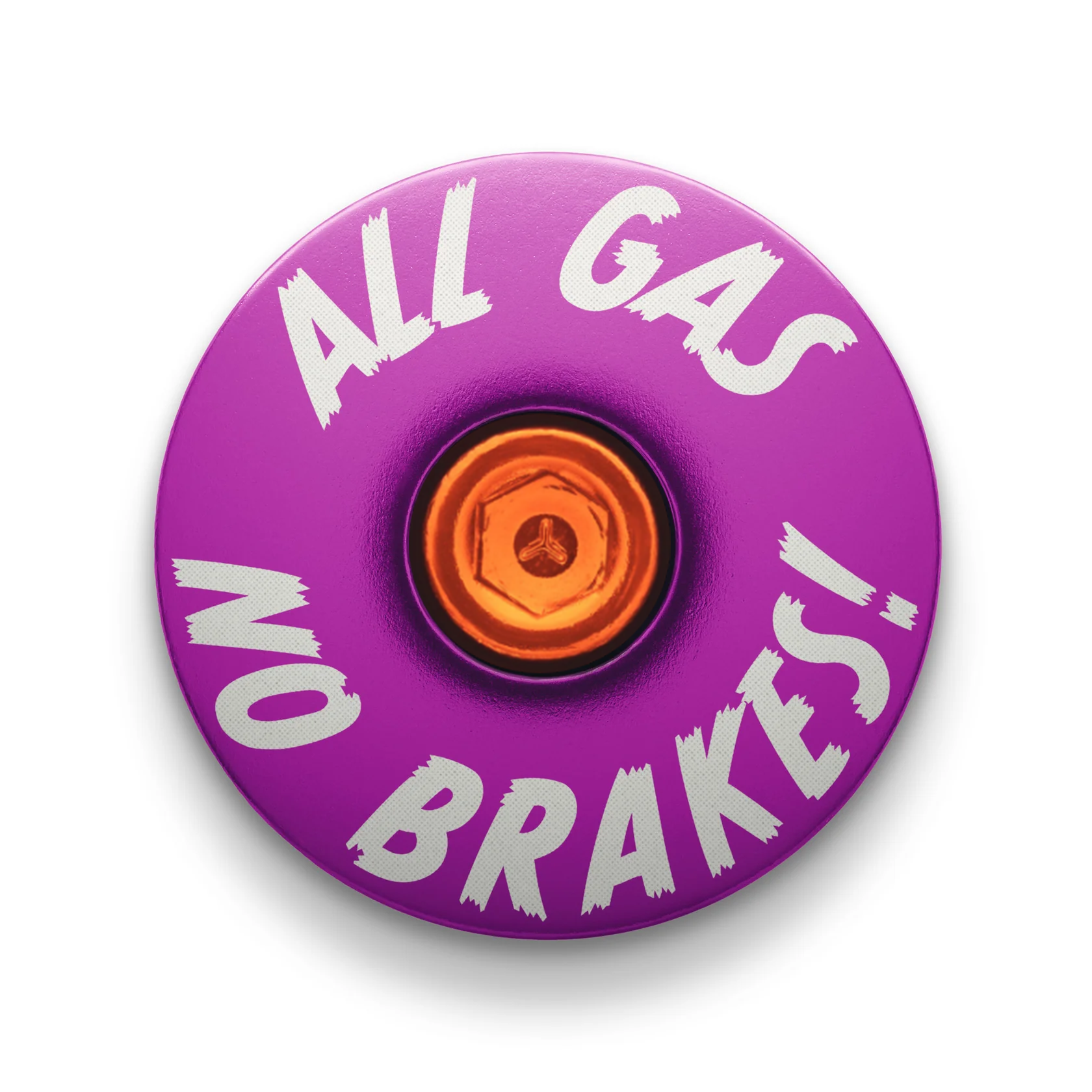 All Gas No Brakes - Custom Bike Headset Cap