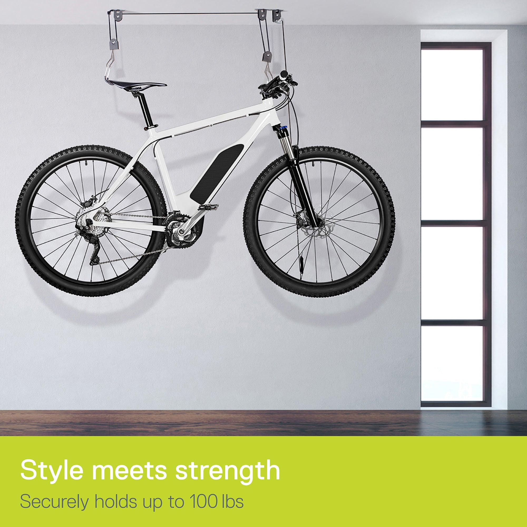 Single Bike Ceiling Hoist with Straps