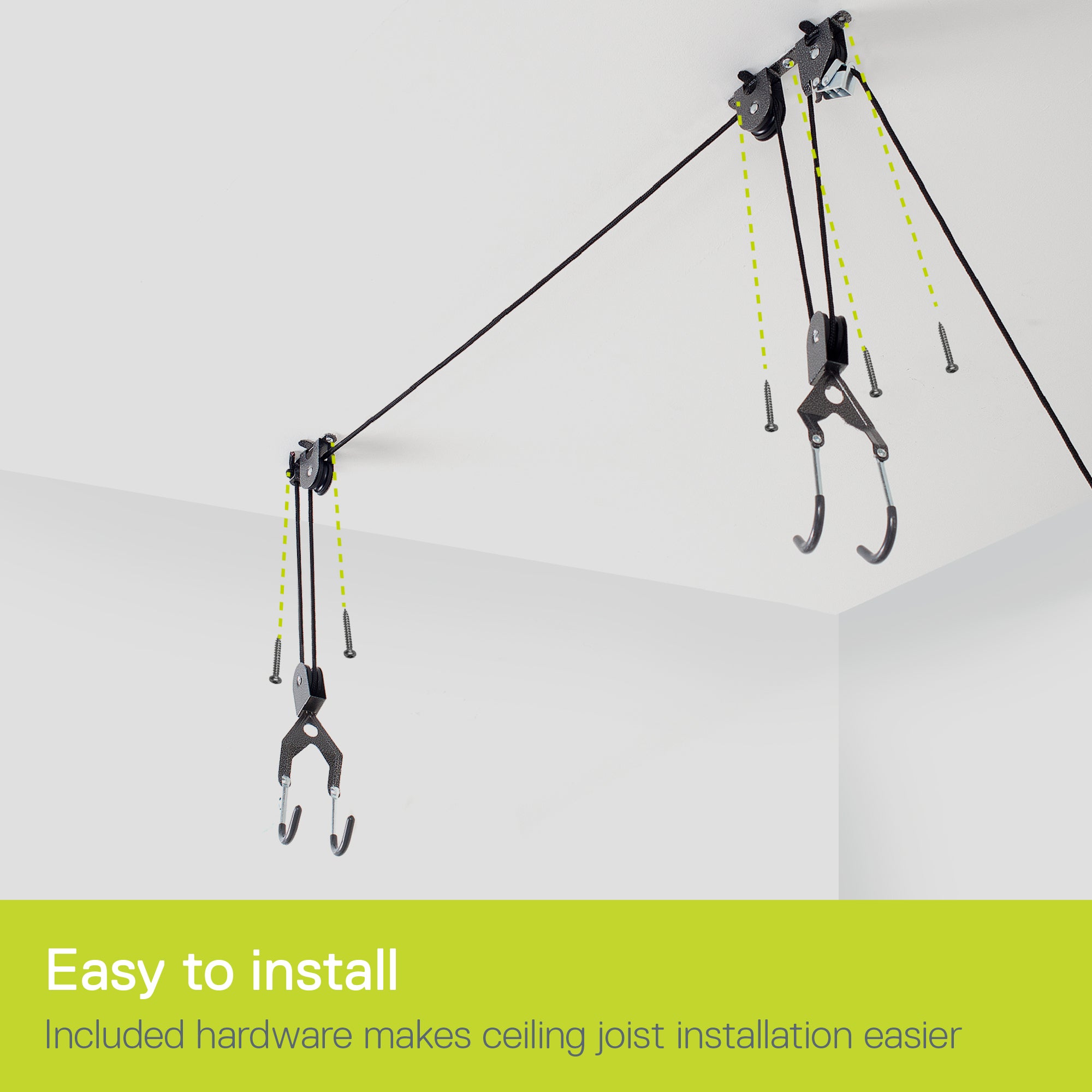 Single Bike Ceiling Hoist with Straps
