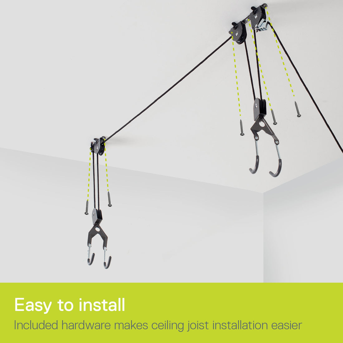 Single Bike Ceiling Hoist with Straps